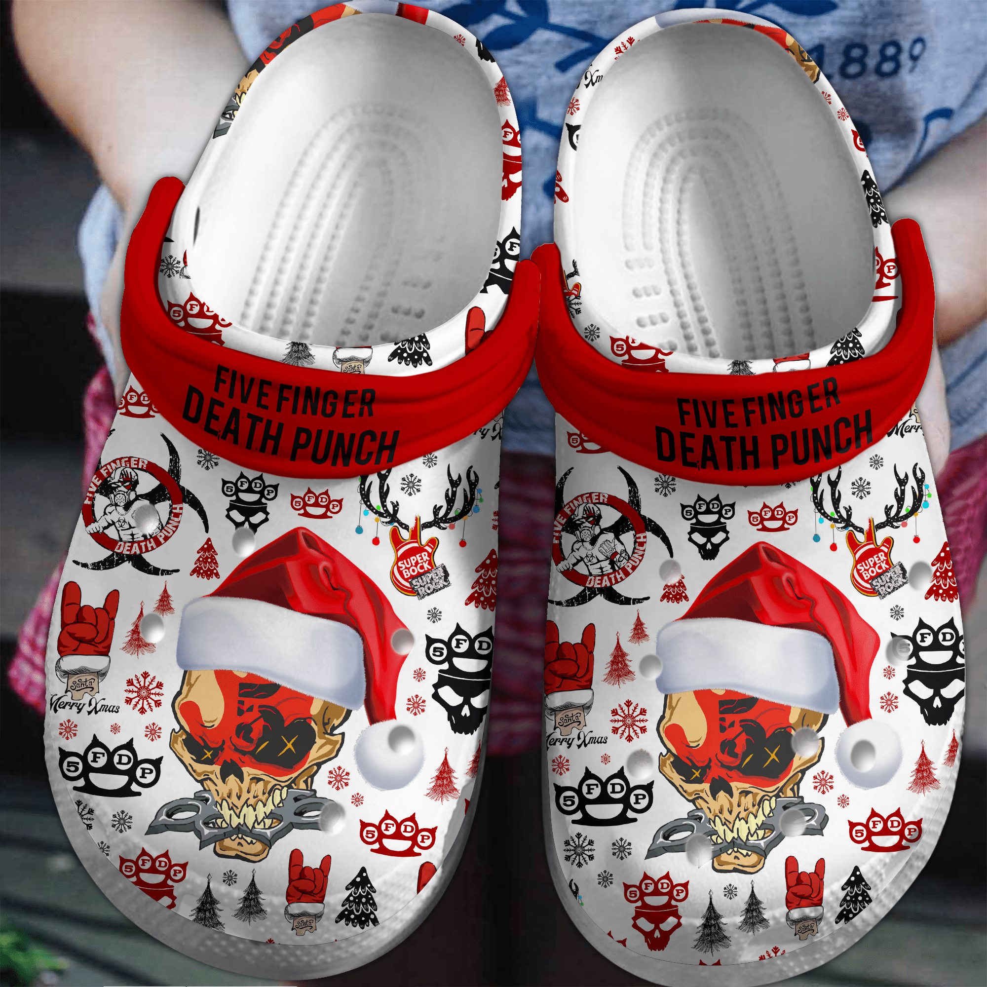 Footwearmerch Five Finger Death Punch Music Crocs Crocband Clogs Shoes Comfortable For Men Women and Kids
