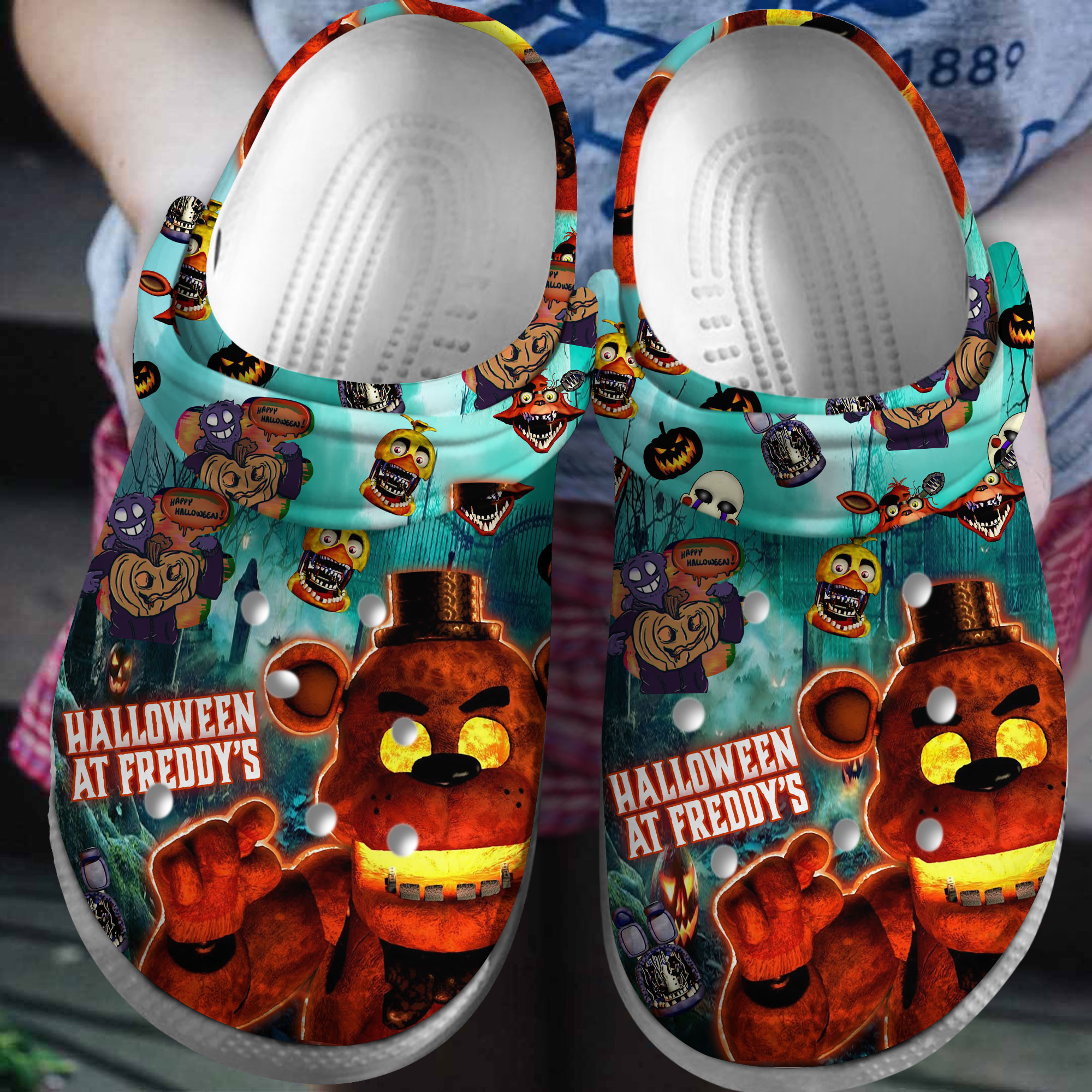 Footwearmerch Five Nights At Freddy's Game Crocs Crocband Clogs Shoes Comfortable For Men Women and Kids
