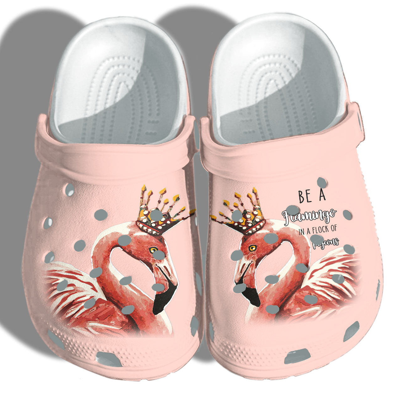 Footwearmerch Flamingo Queen Custom Shoes Mothers Day Gifts Daughter - Be A Flamingo In A Flock Of Pigeons Beach Shoes Gift For Women