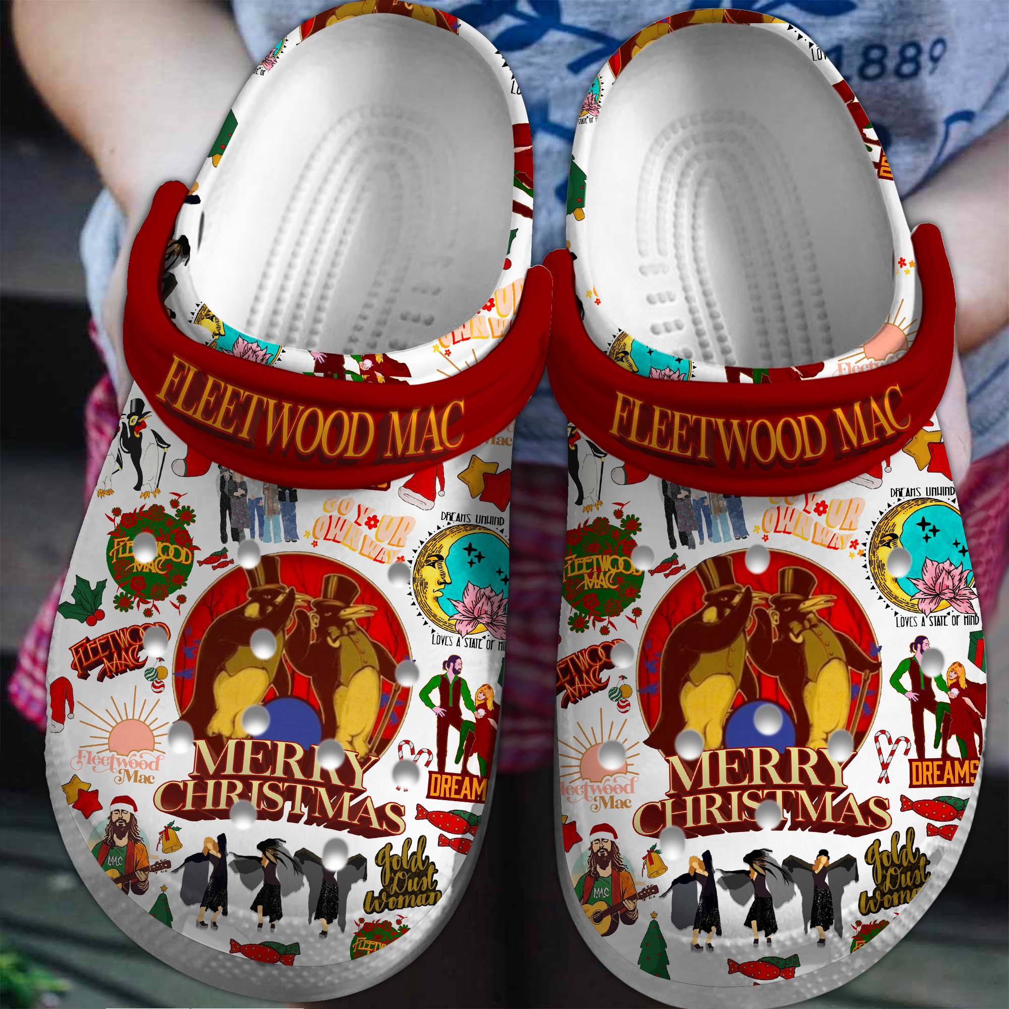 Footwearmerch Fleetwood Mac Music Crocs Crocband Clogs Shoes Comfortable For Men Women and Kids