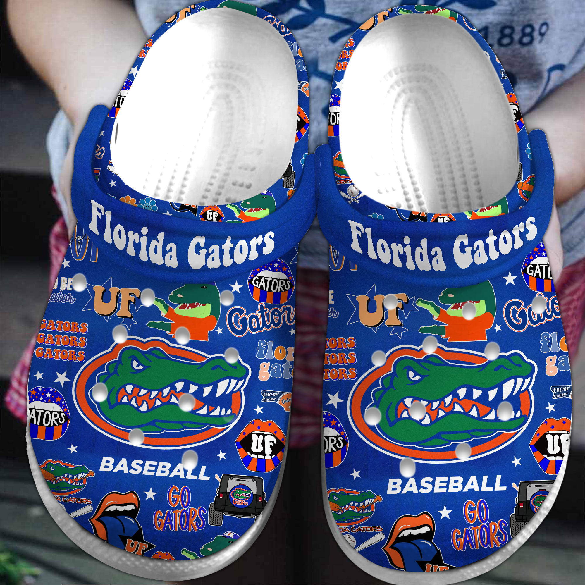 Footwearmerch Florida Gators NCAA Sport Crocs Crocband Clogs Shoes Comfortable For Men Women and Kids