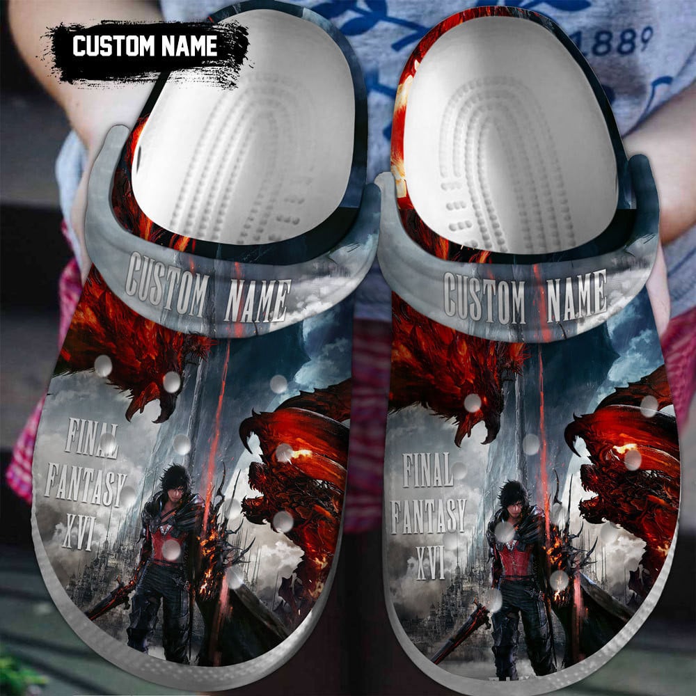 Footwearmerch Final Fantasy XVI Game Crocs Crocband Clogs Shoes For Men Women and Kids