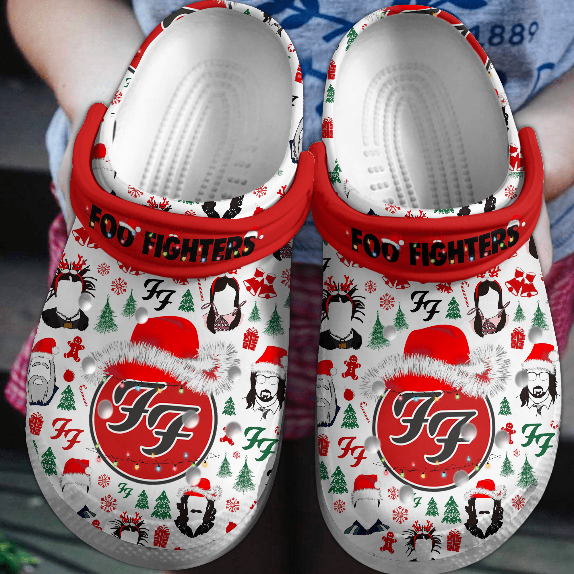 Footwearmerch Foo Fighters Music Crocs Crocband Clogs Shoes Comfortable For Men Women and Kids