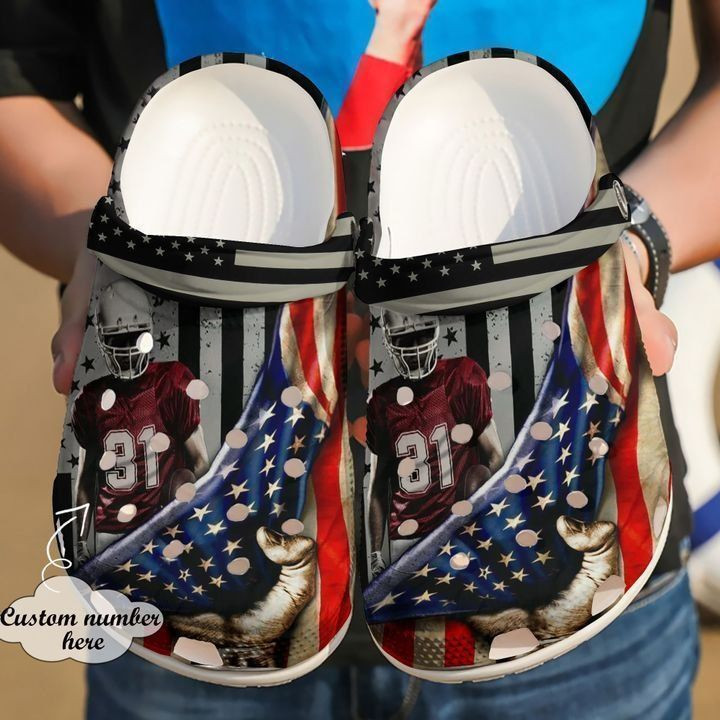 Footwearmerch Football Personalized American clog Shoes
