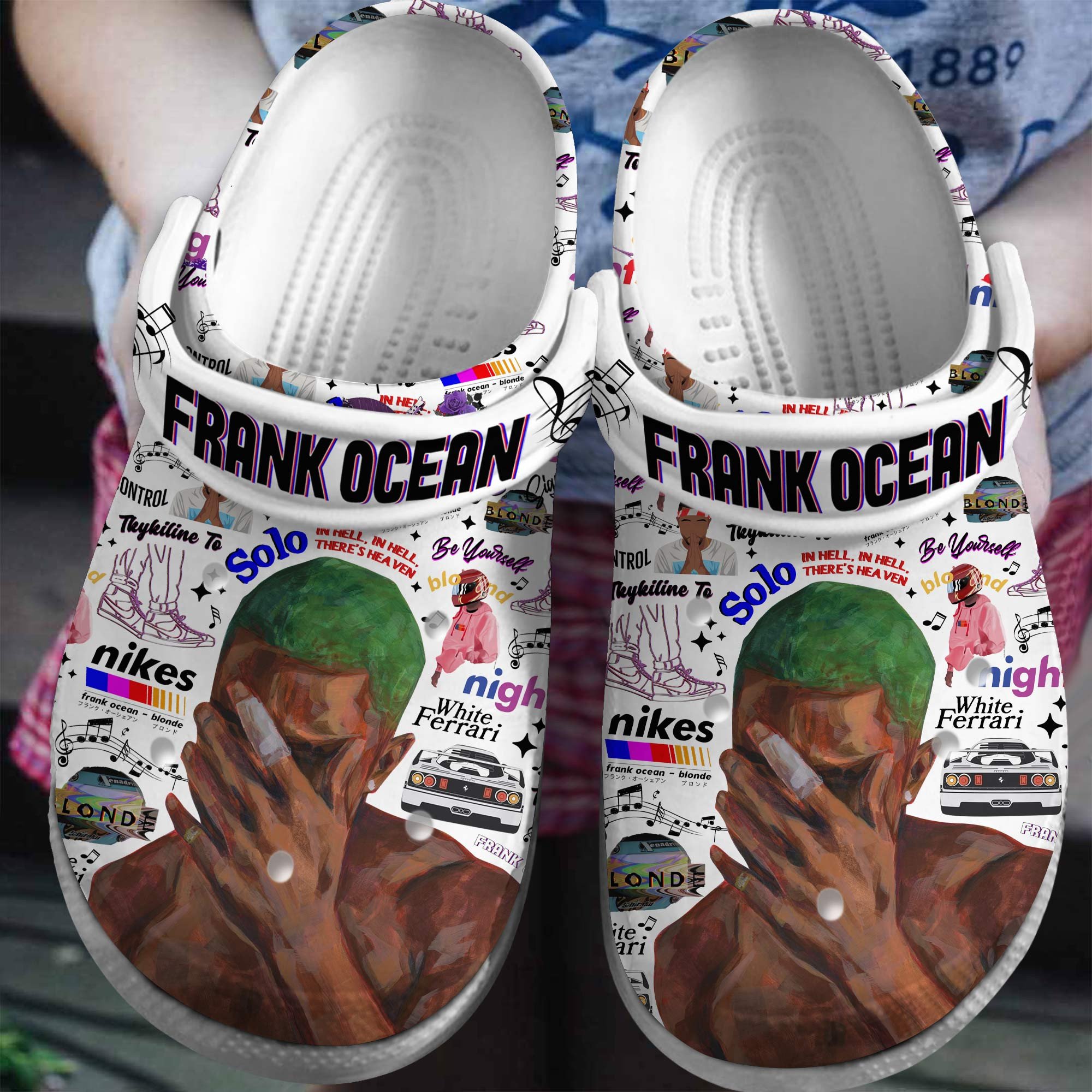 Footwearmerch Frank Ocean Singer Music Crocs Crocband Clogs Shoes Comfortable For Men Women and Kids