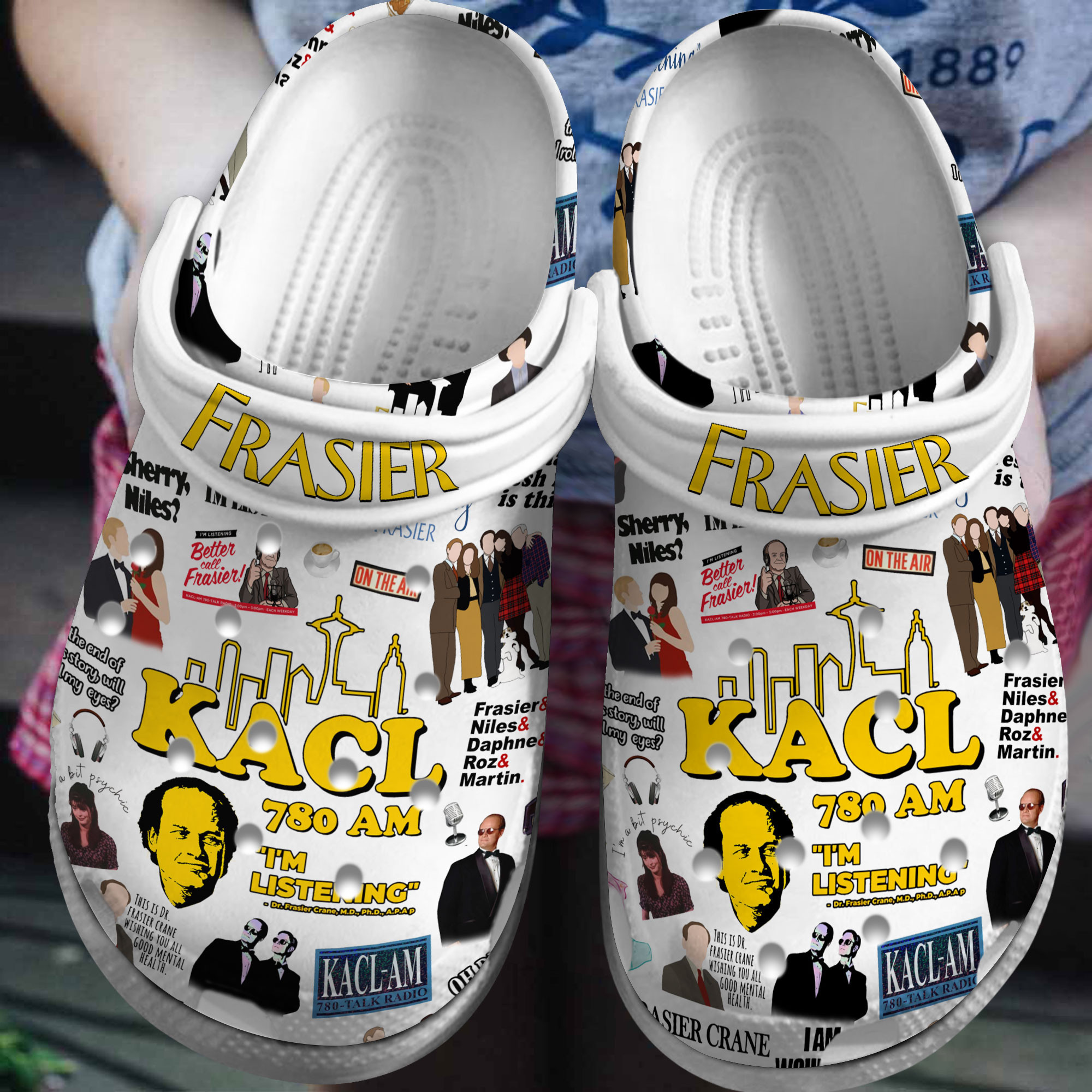 Footwearmerch Frasier TV Series Crocs Crocband Clogs Shoes Comfortable For Men Women and Kids