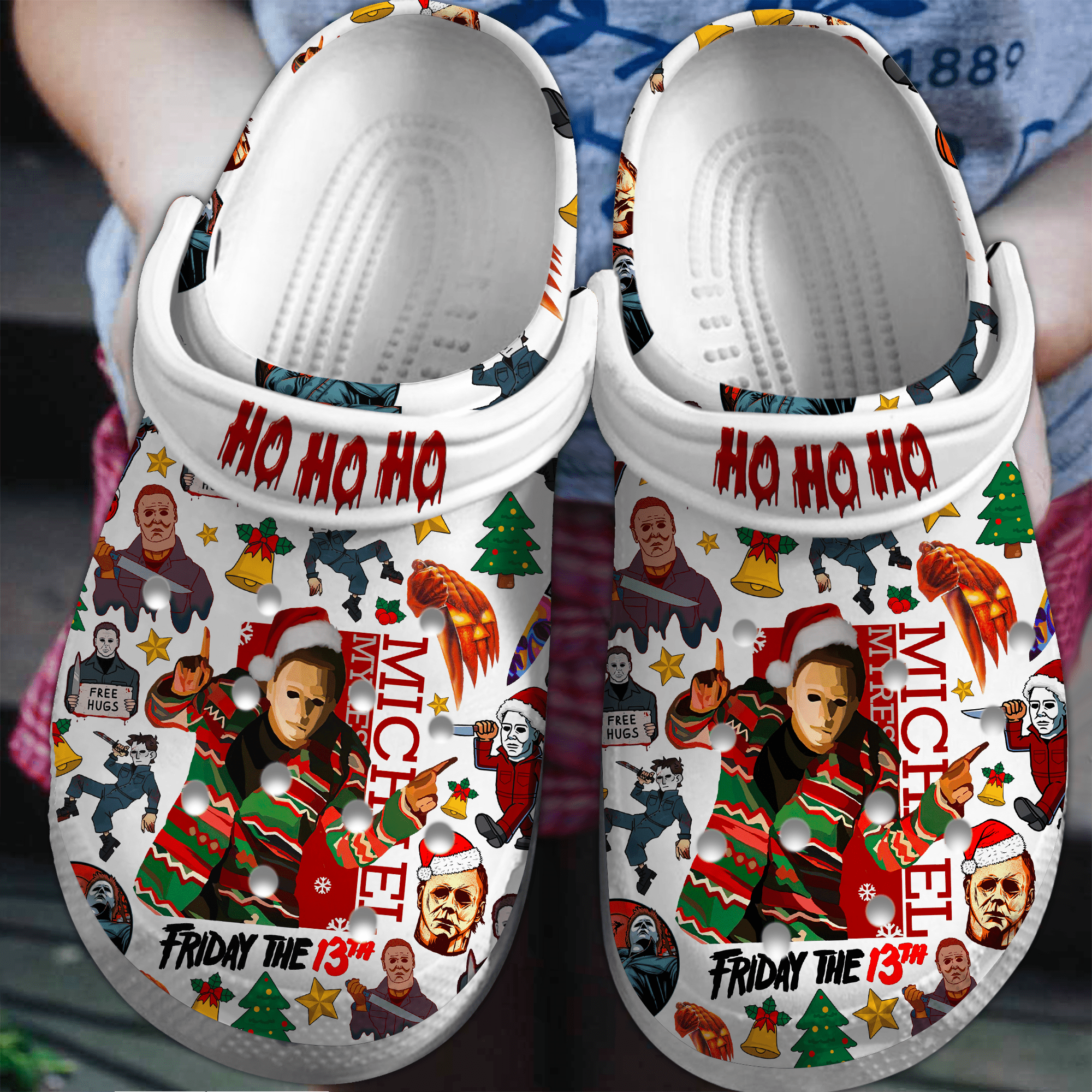 Footwearmerch Friday The 13th Movie Crocs Crocband Clogs Shoes Comfortable For Men Women and Kids
