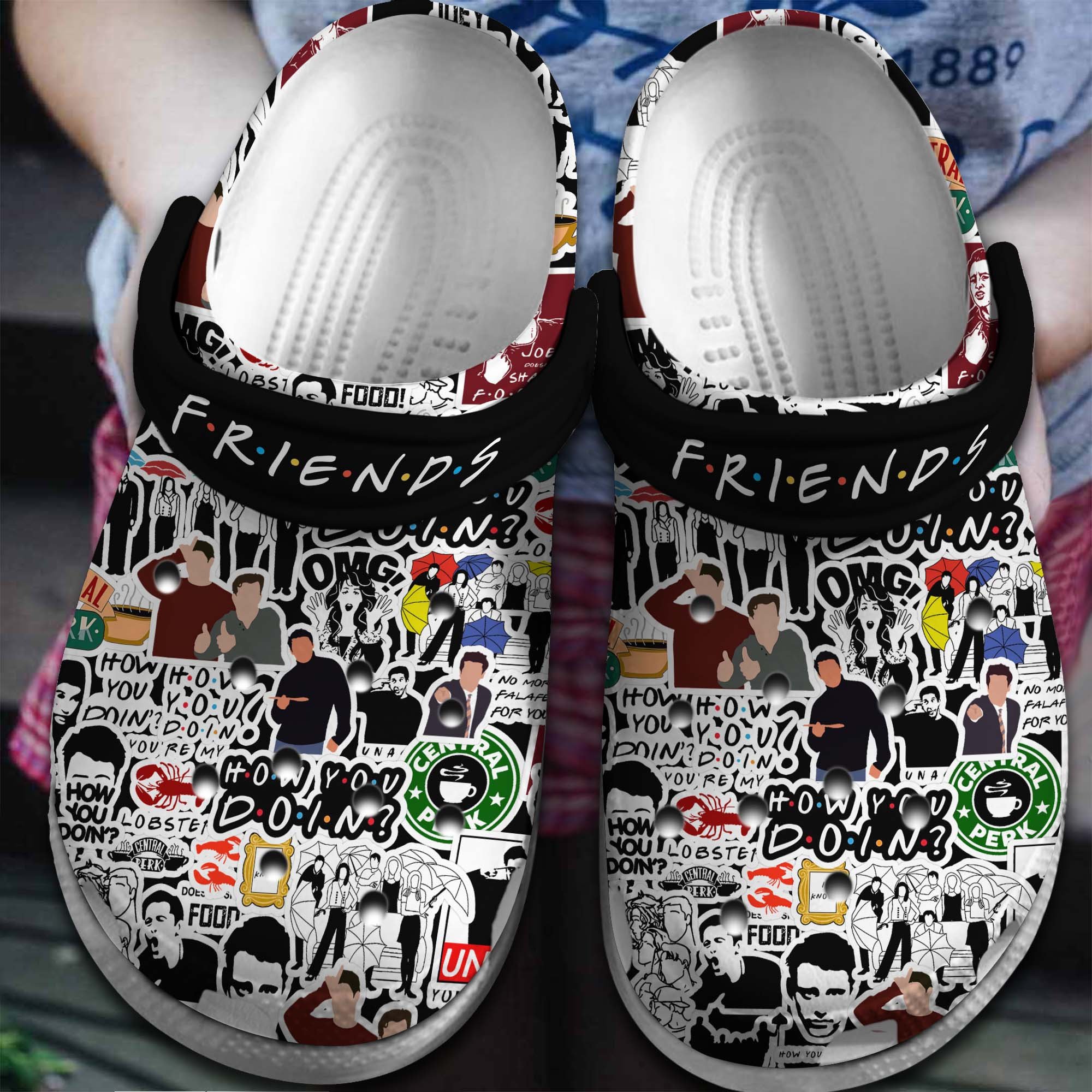 Footwearmerch Friends TV Series Crocs Crocband Clogs Shoes Comfortable For Men Women and Kids