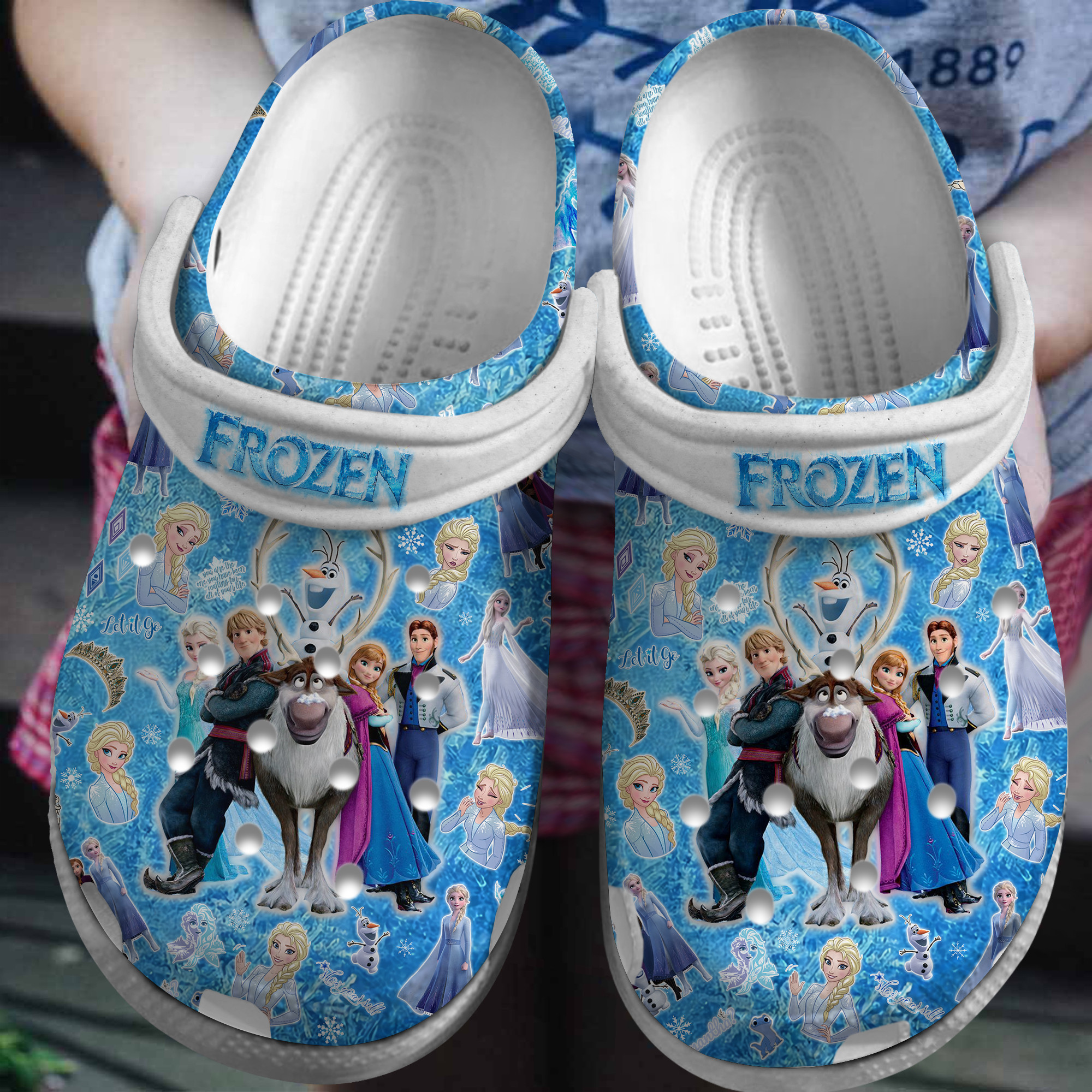 Footwearmerch Frozen Cartoon Crocs Crocband Clogs Shoes Comfortable For Men Women and Kids