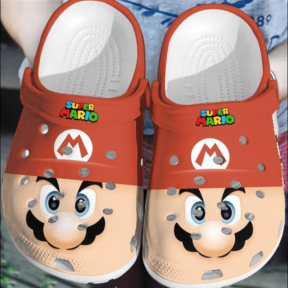 Footwearmerch Super Mario Game shoes G02D1 Crocs Crocband Clogs Shoes For Men Women