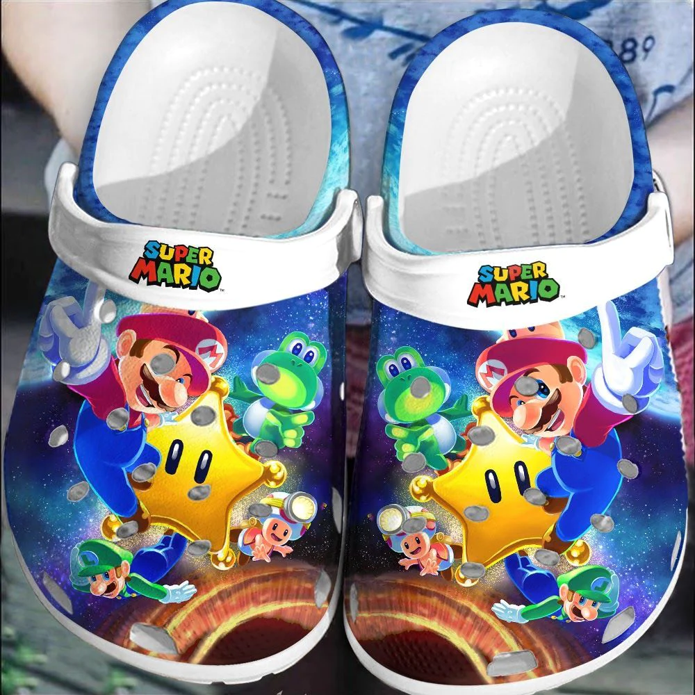 Footwearmerch Super Mario Game shoes G02D3 Crocs Crocband Clogs Shoes For Men Women