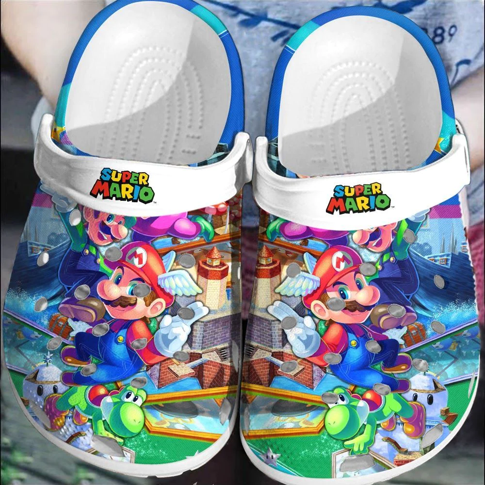 Footwearmerch Super Mario Game shoes G02D4 Crocs Crocband Clogs Shoes For Men Women