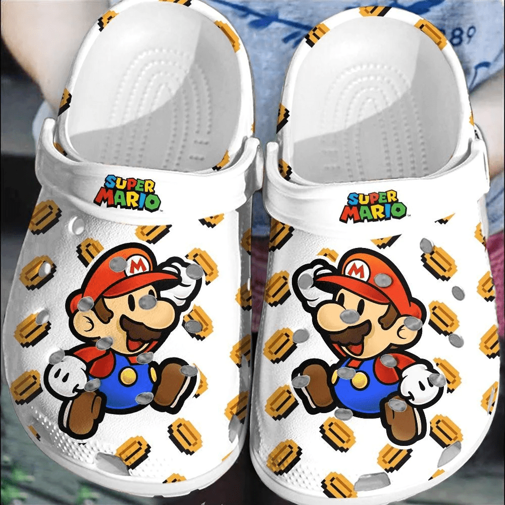 Footwearmerch Super Mario Game shoes G02D6 Crocs Crocband Clogs Shoes For Men Women