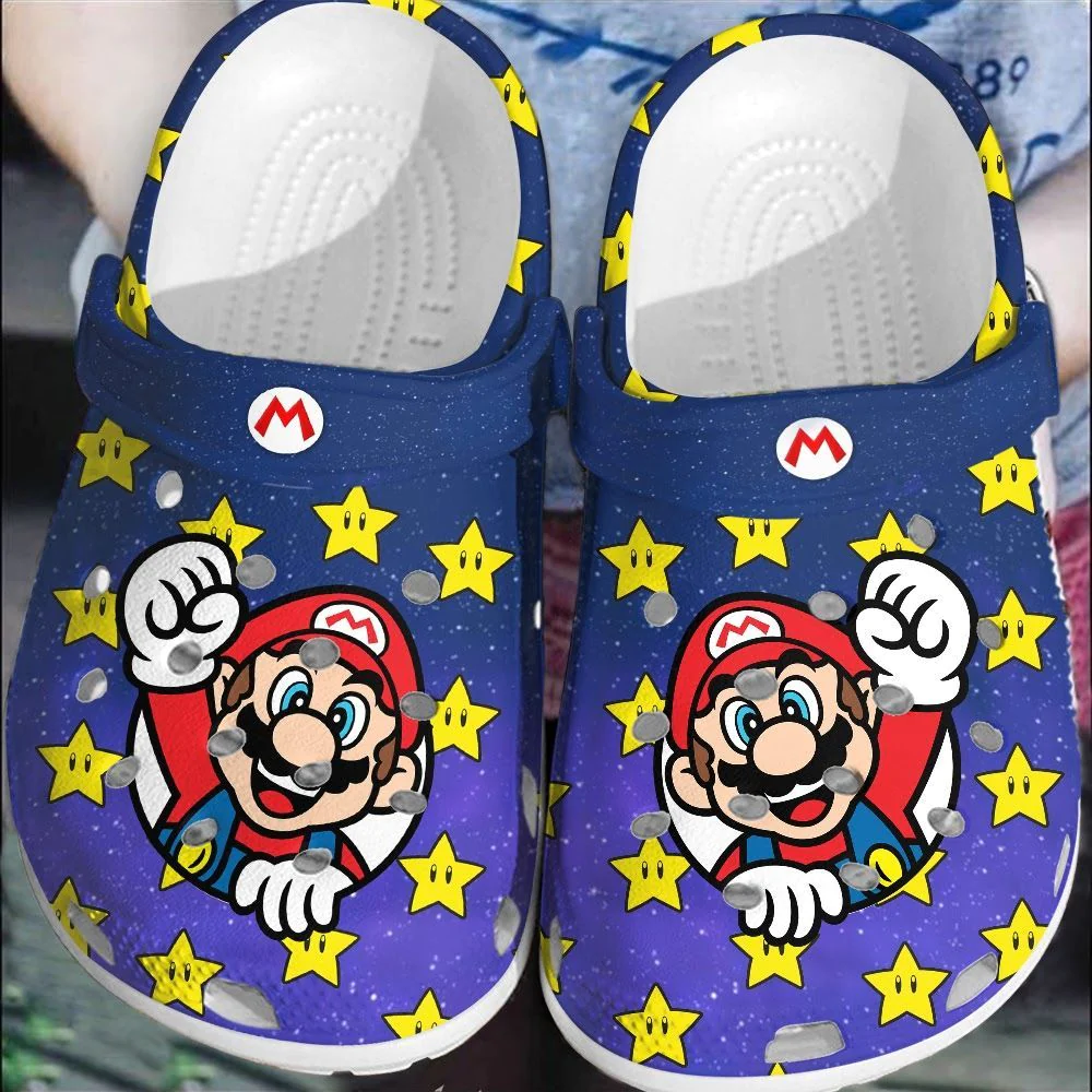 Footwearmerch Super Mario Game shoes G02D8 Crocs Crocband Clogs Shoes For Men Women
