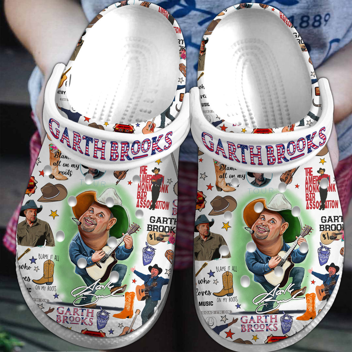 Footwearmerch Garth Brooks Music Crocs Crocband Clogs Shoes Comfortable For Men Women and Kids