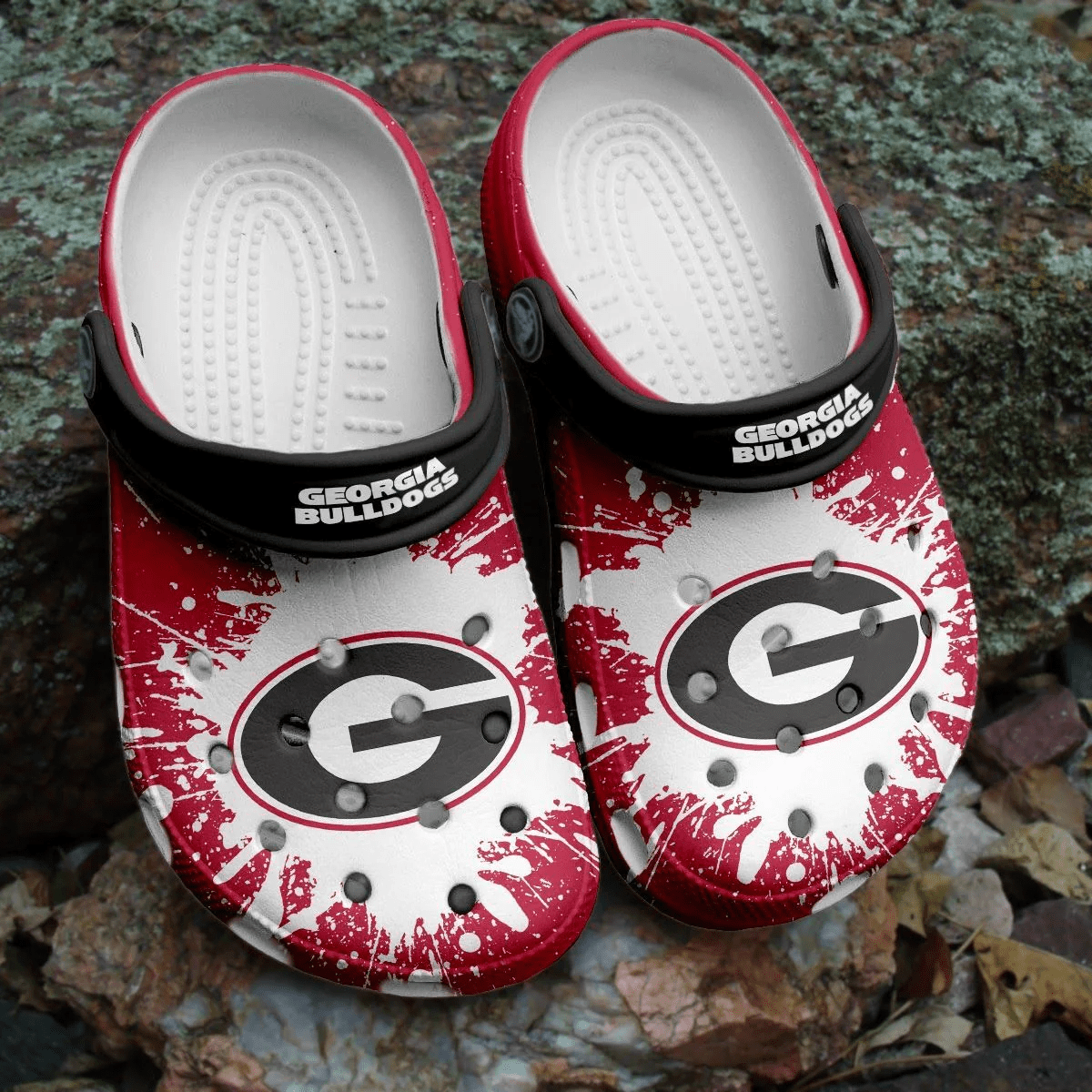 Footwearmerch Georgia Bulldogs NCAA Crocs Crocband Comfortable Clogs Shoes For Men Women