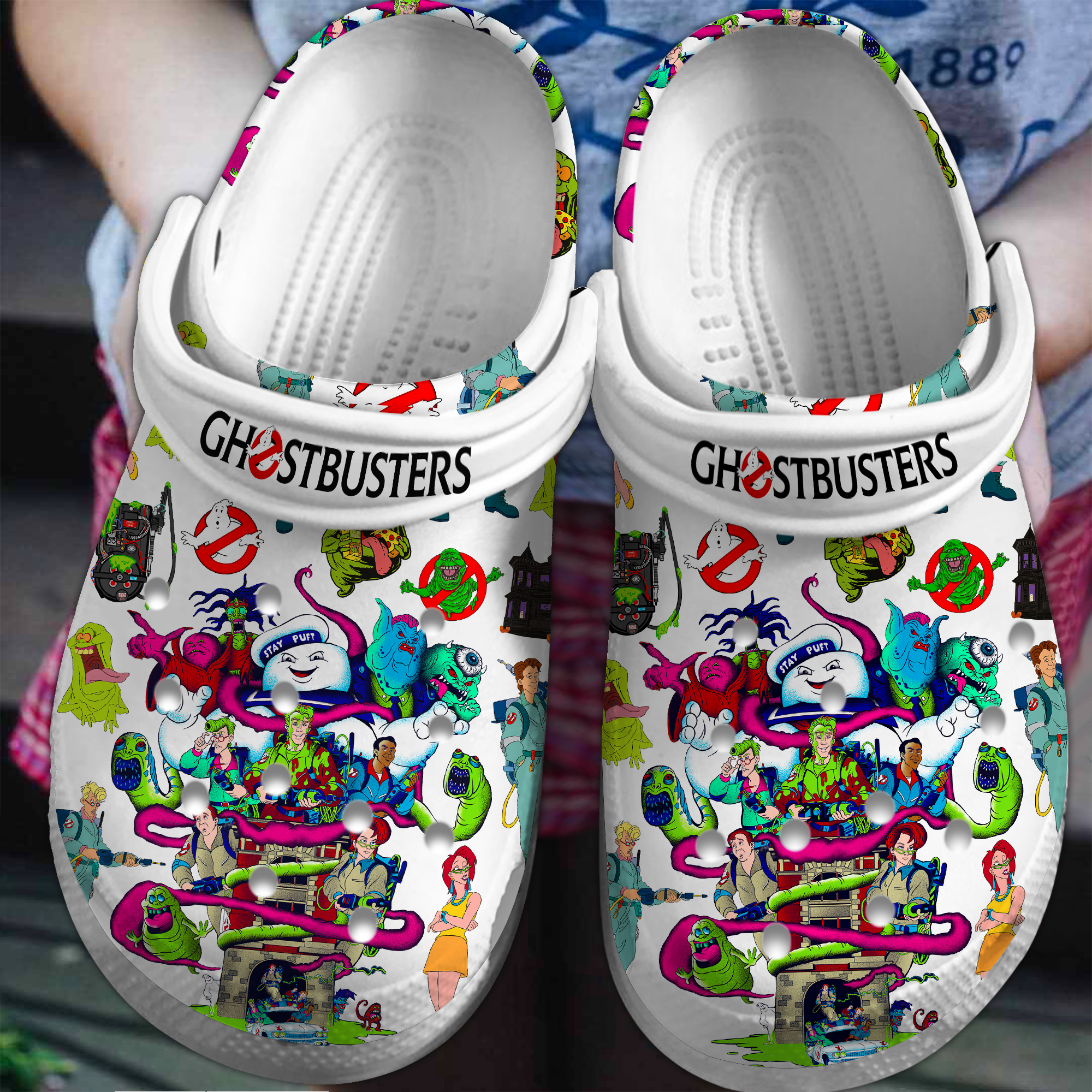 Footwearmerch Ghostbusters Movie Crocs Crocband Clogs Shoes Comfortable For Men Women and Kids