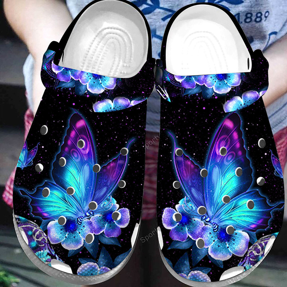 Footwearmerch Gift For Mom - Beautiful Butterfly Clogs Shoes