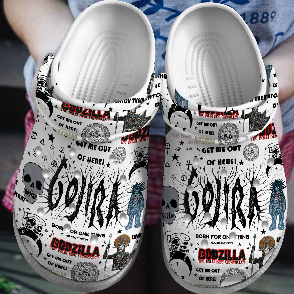 Footwearmerch Gojira Music Crocs Crocband Clogs Shoes Comfortable For Men Women and Kids