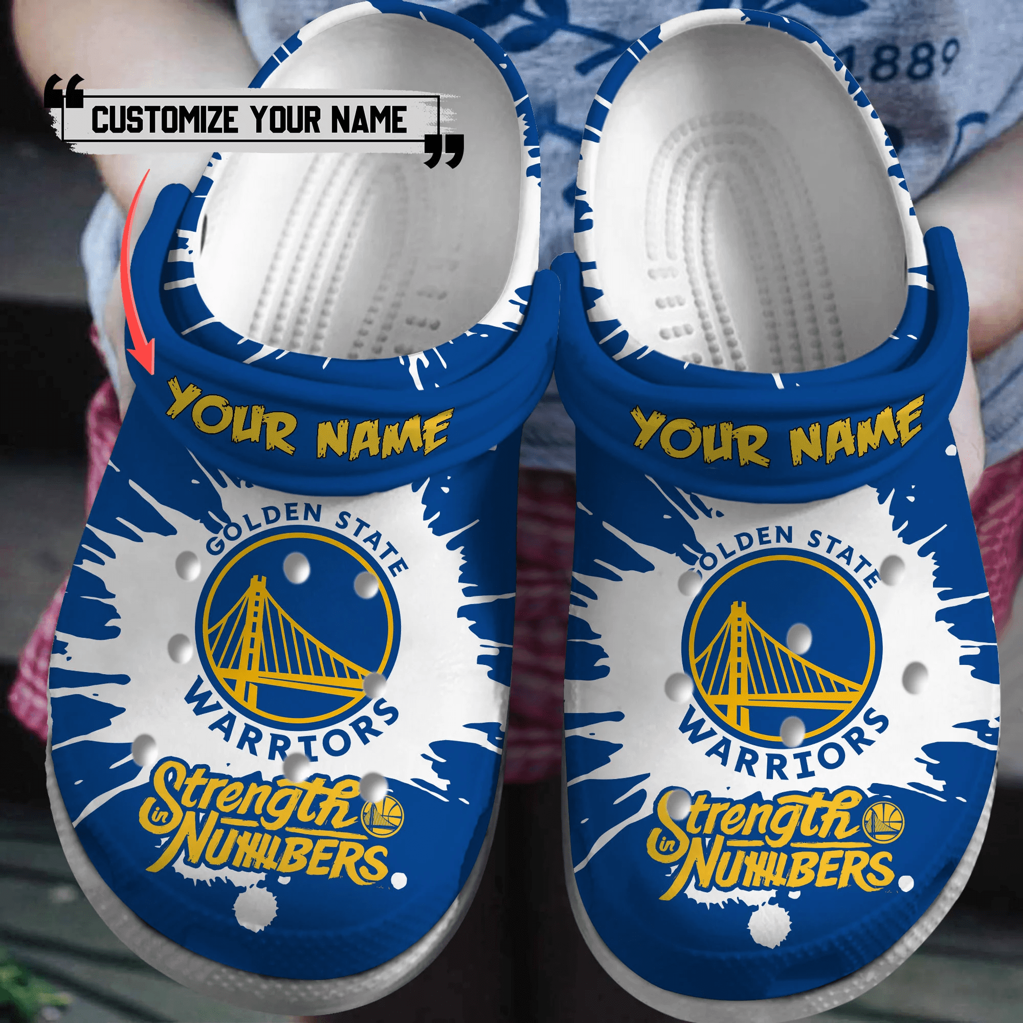 Footwearmerch Golden State Warriors NBA Sport Crocs Crocband Clogs Shoes Comfortable For Men Women and Kids