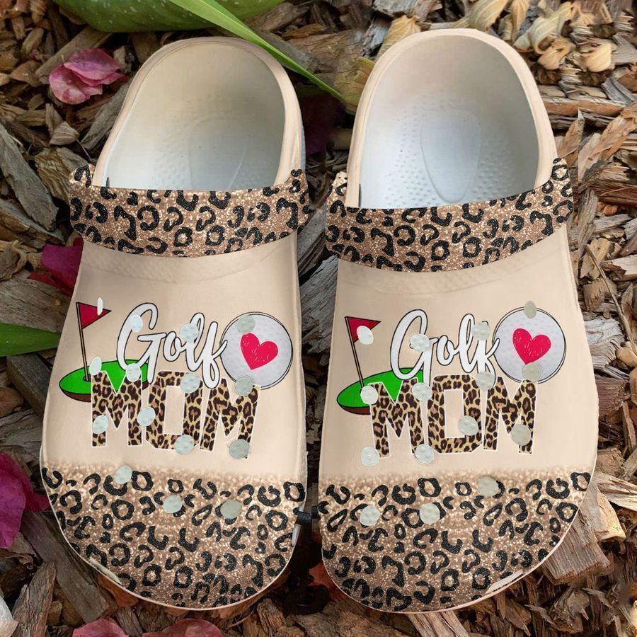 Footwearmerch Golf Mom Cheetah Classic Clogs Shoes