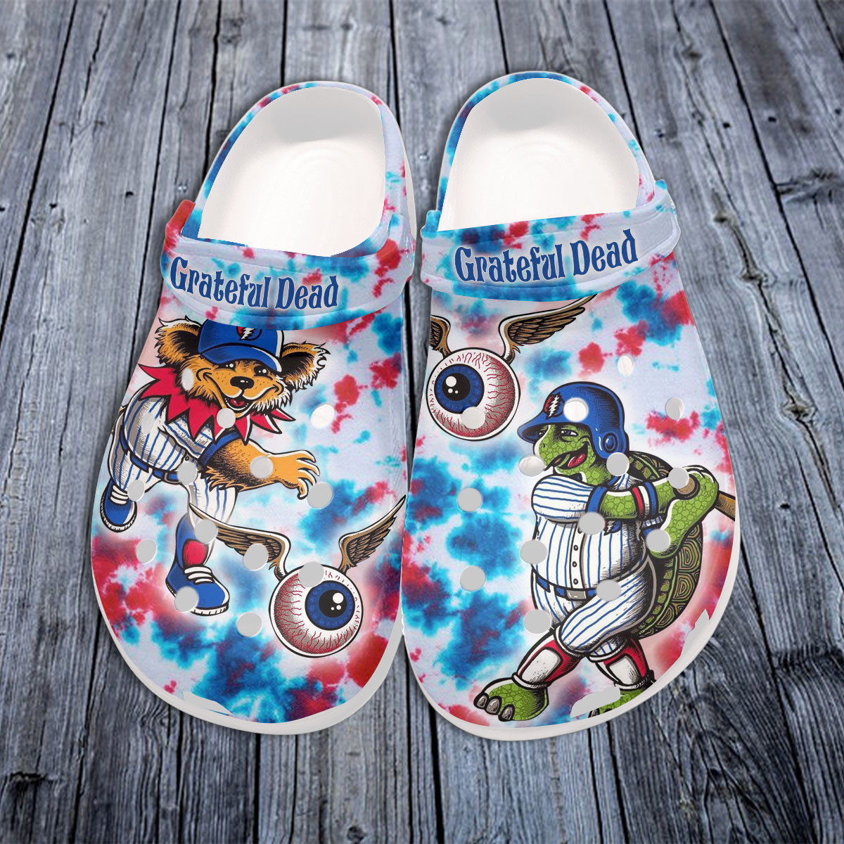 Footwearmerch Grateful Dead Music Crocs Crocband Clogs Shoes Comfortable For Men Women and Kids