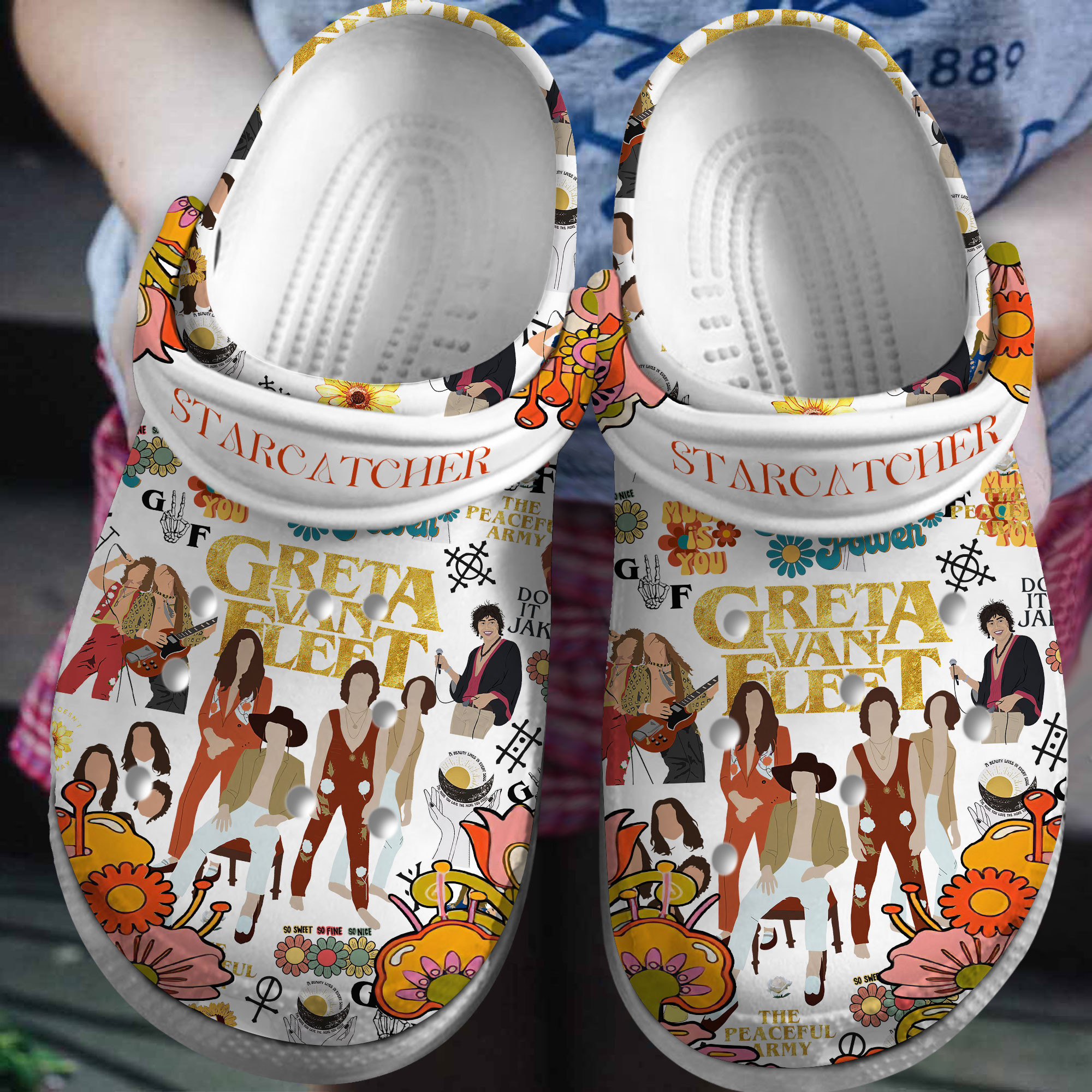 Footwearmerch Greta Van Fleet Music Crocs Crocband Clogs Shoes Comfortable For Men Women and Kids