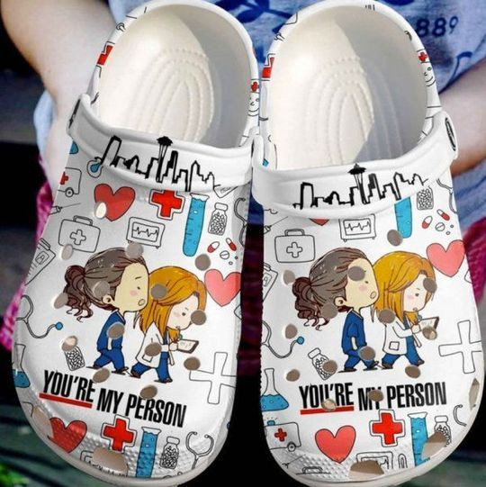 Footwearmerch Grey's Anatomy TV Series Crocs Crocband Shoes Clogs Custom Name For Men Women And Kids