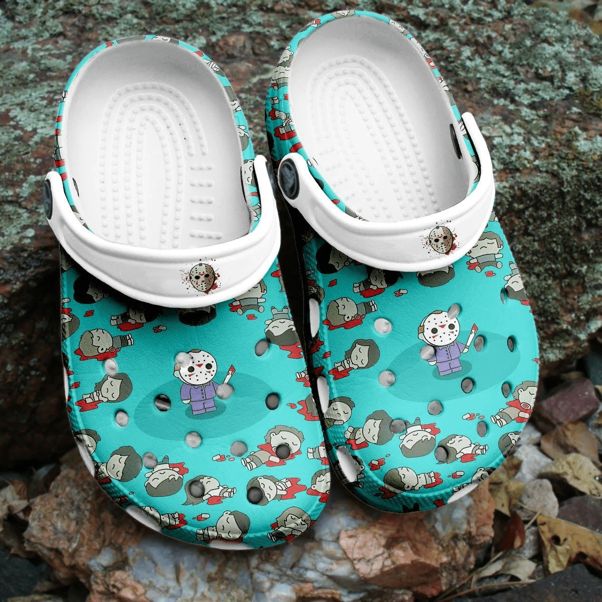 Footwearmerch Halloween face Shoes Crocs Crocband Clogs Shoes For Men Women