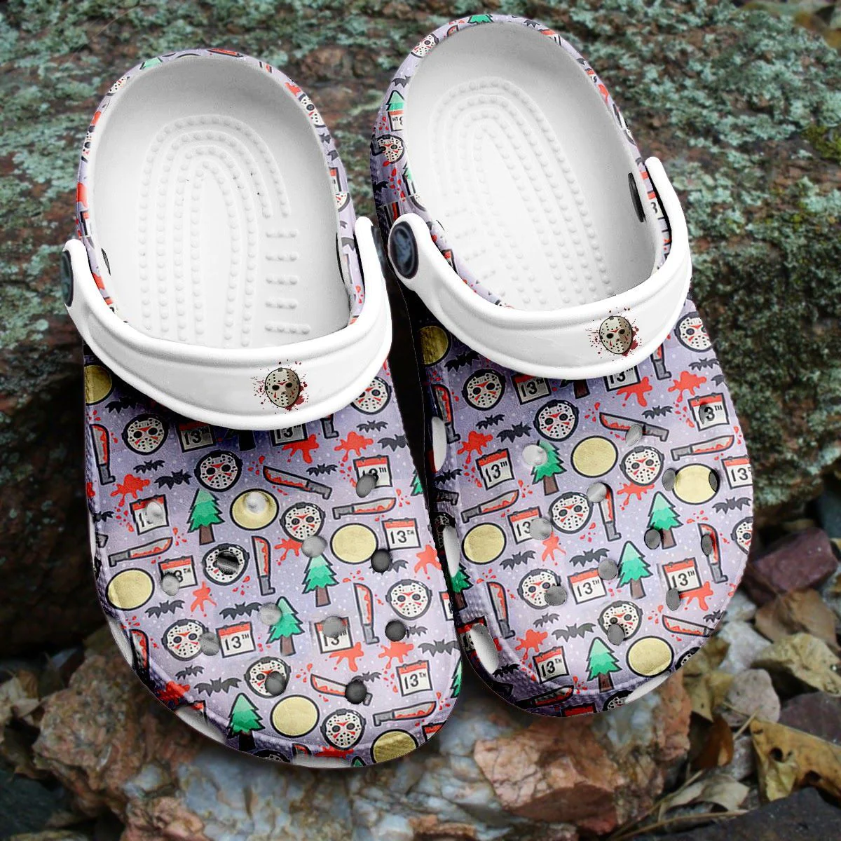 Footwearmerch Halloween face Shoes HLW-11 Crocs Crocband Clogs Shoes For Men Women