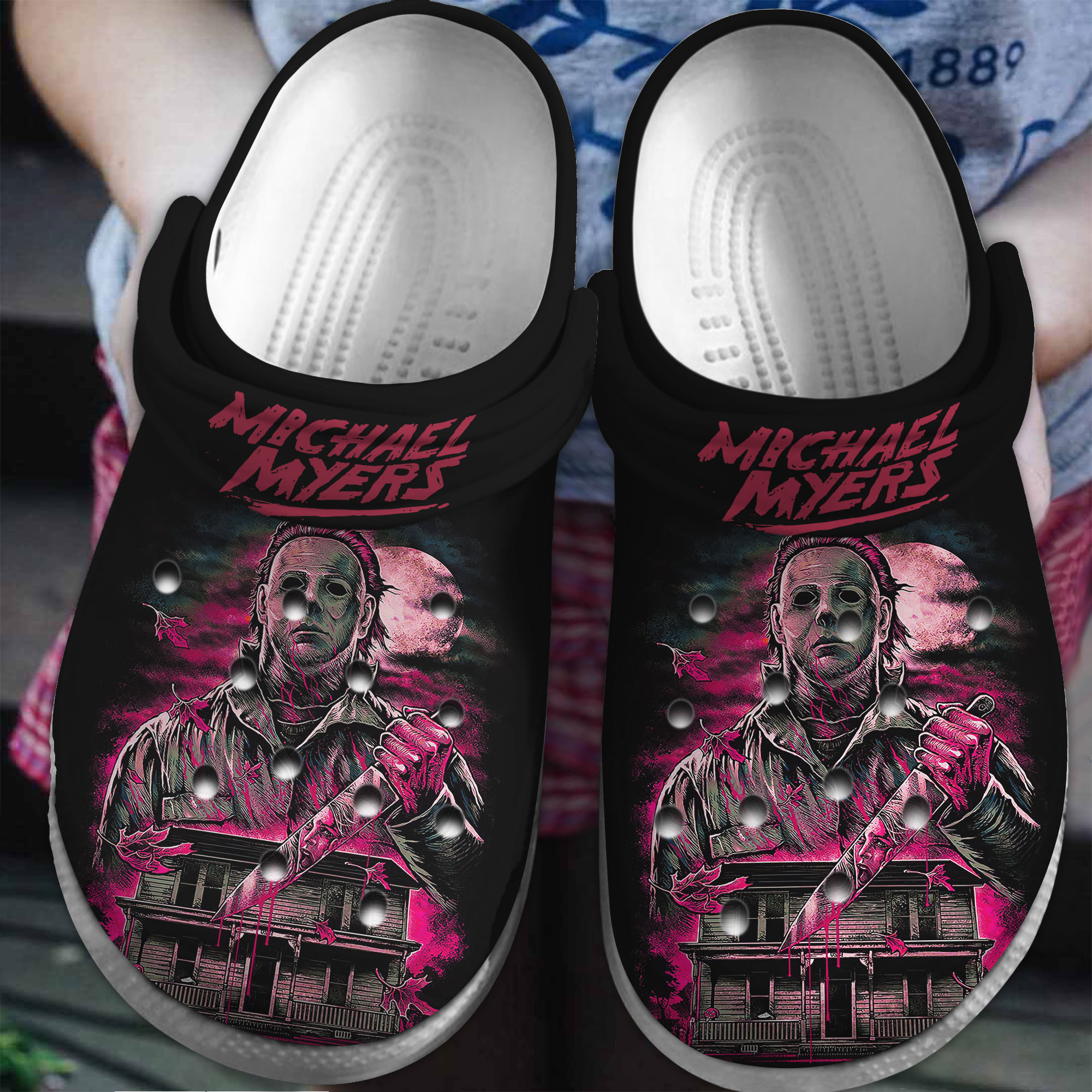 Footwearmerch Halloween Movie Crocs Crocband Clogs Shoes Comfortable For Men Women and Kids