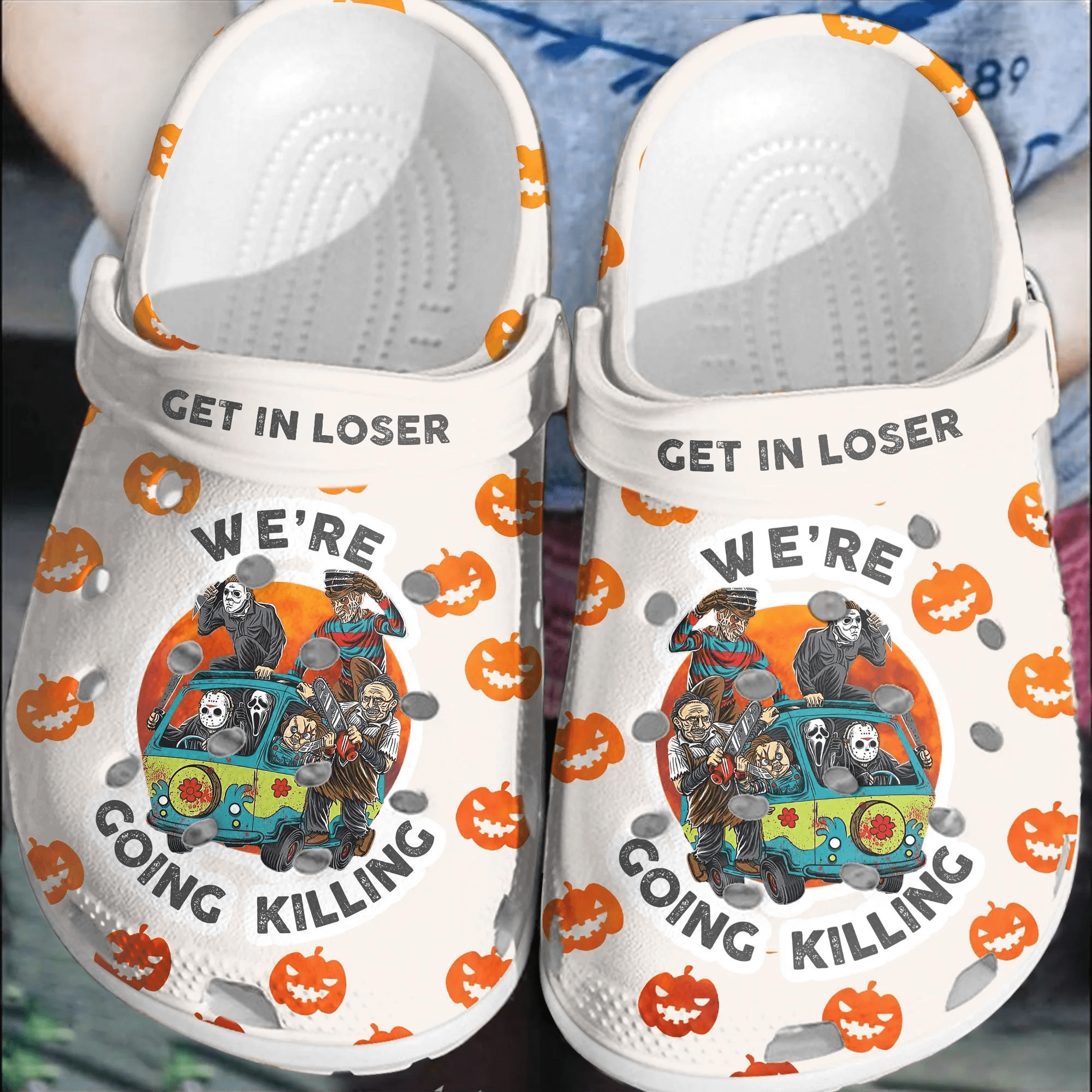 Footwearmerch Halloween pumkin Shoes HLW-4 Crocs Crocband Clogs Shoes For Men Women