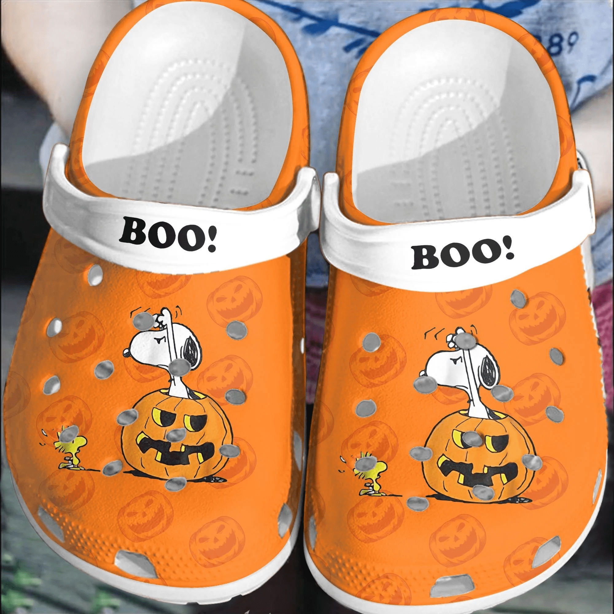 Footwearmerch Halloween pumkin Shoes HLW-5 Crocs Crocband Clogs Shoes For Men Women