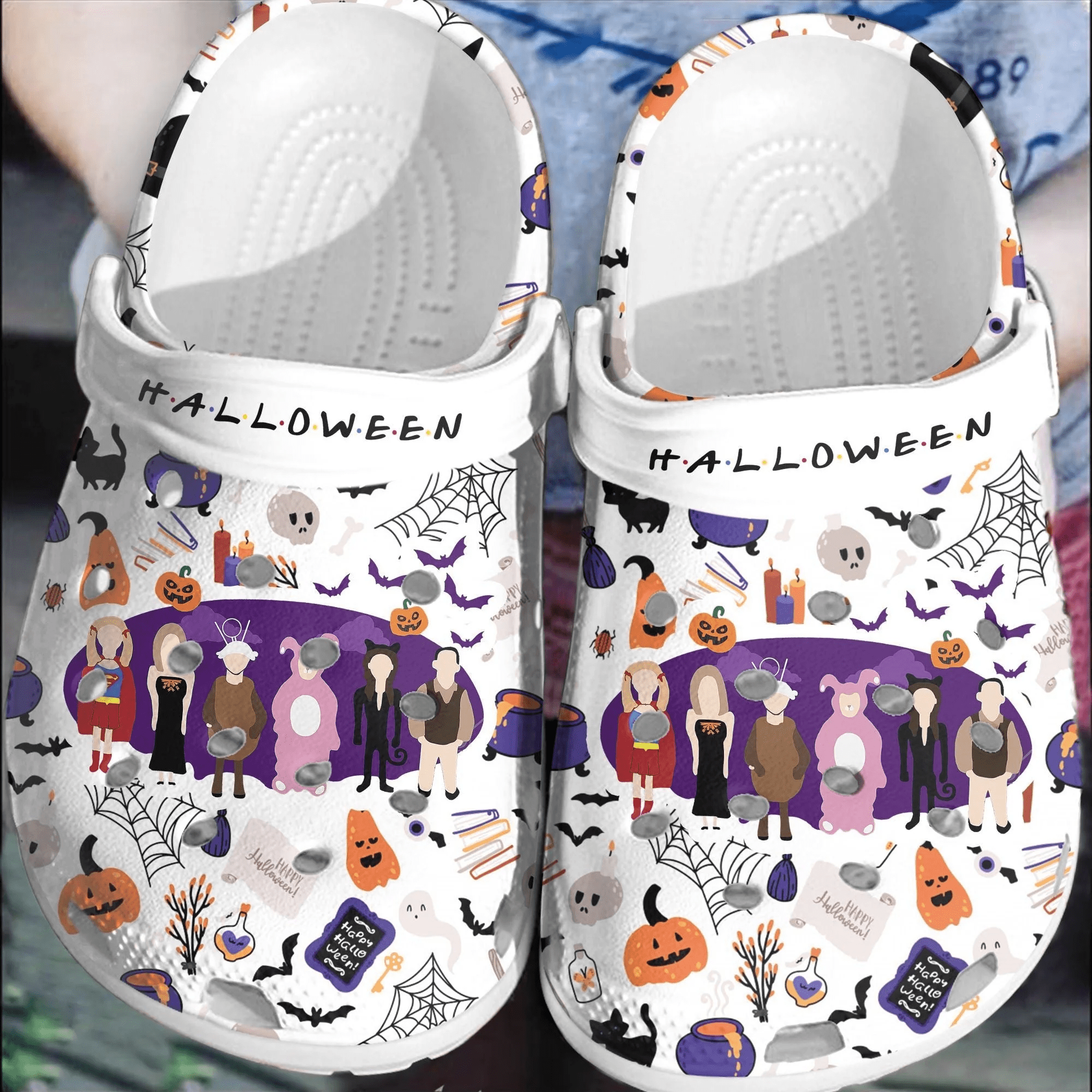 Footwearmerch Halloween Shoes HLW-8 Crocs Crocband Clogs Shoes For Men Women