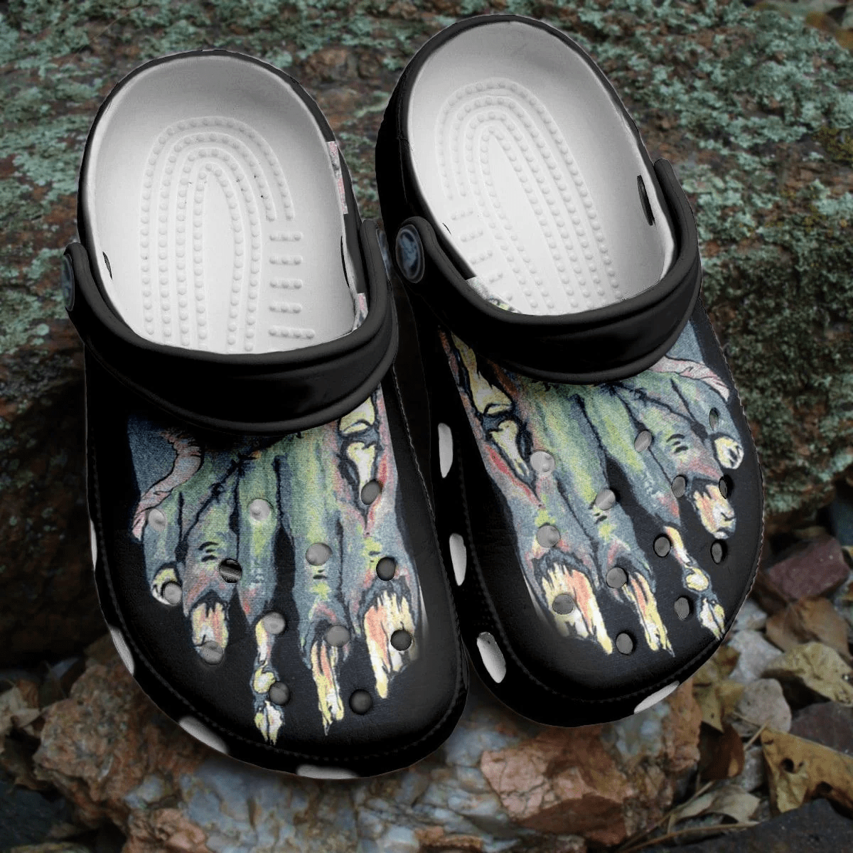 Footwearmerch Halloween shoes HLWD19 Crocs Crocband Clogs Shoes For Men Women