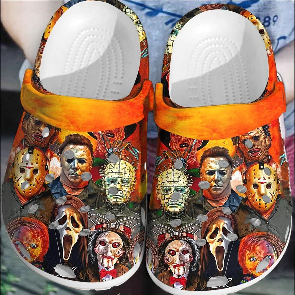 Footwearmerch Halloween shoes HLWD21 Crocs Crocband Clogs Shoes For Men Women
