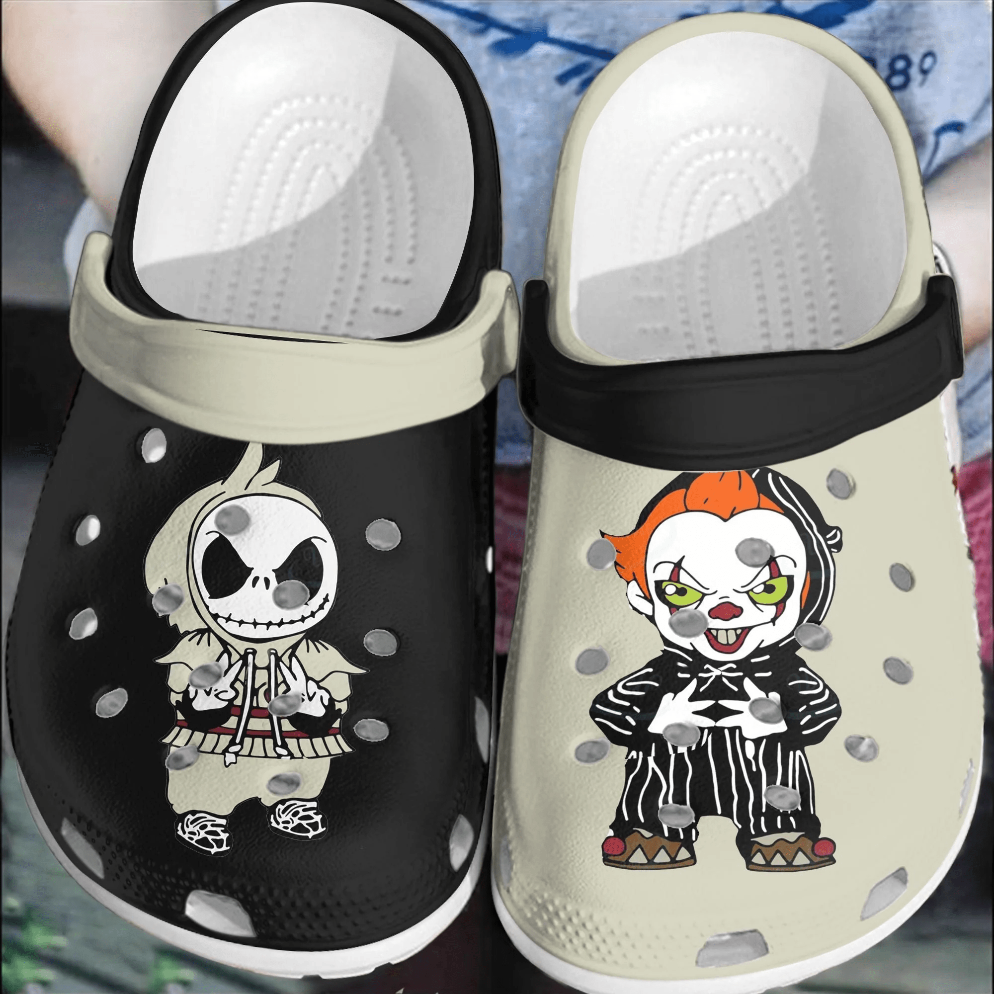 Footwearmerch Halloween The Nightmare Before ChristmasCrocs Crocband Shoes Comfortable Clogs For Men Women