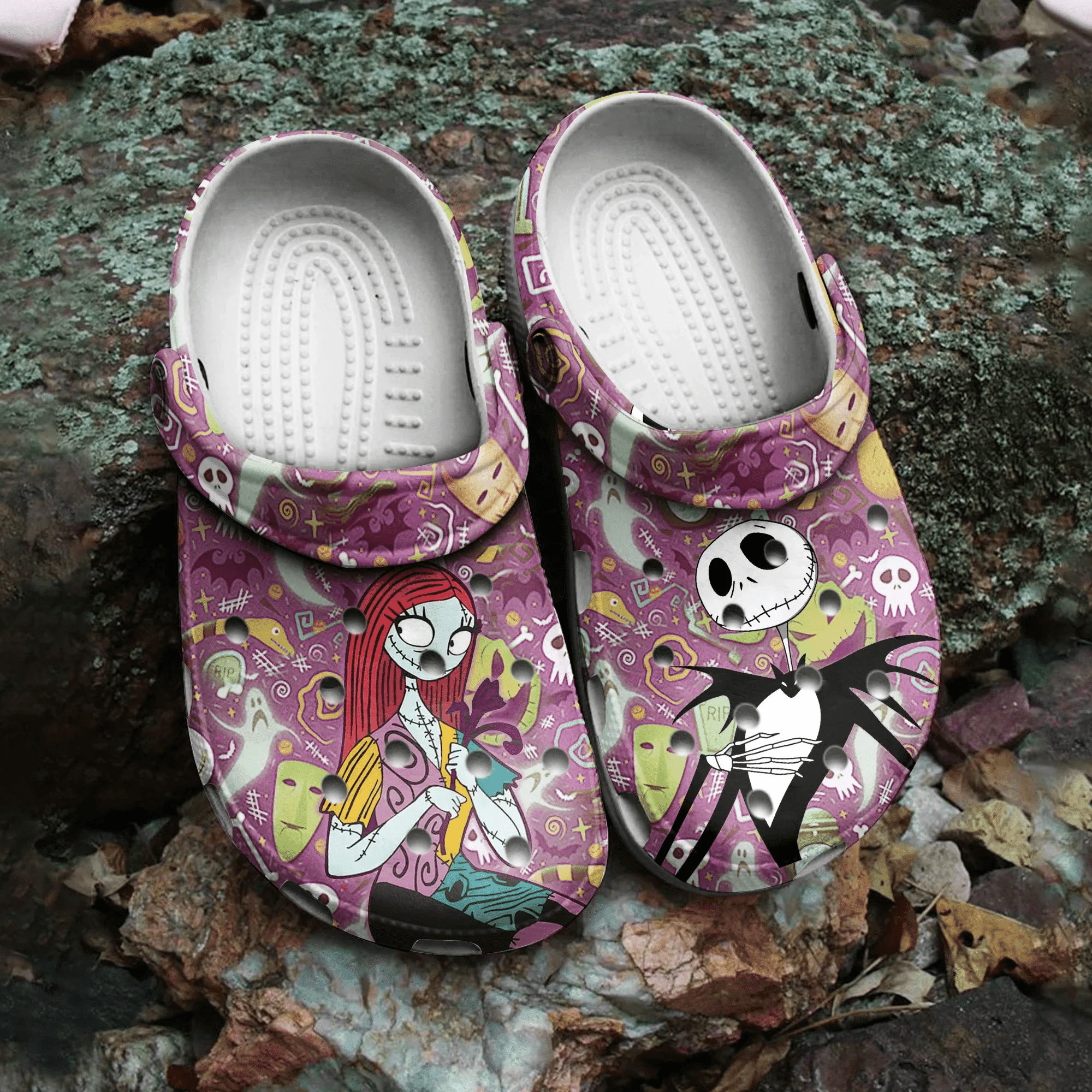 Footwearmerch Halloween The Nightmare Before ChristmasCrocs Shoes Comfortable Crocband Clogs For Men Women