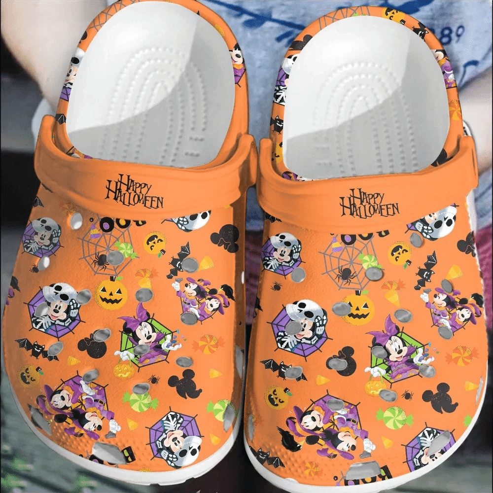 Footwearmerch Happy Halloween Mickey Mouse Classic Clogs Shoes
