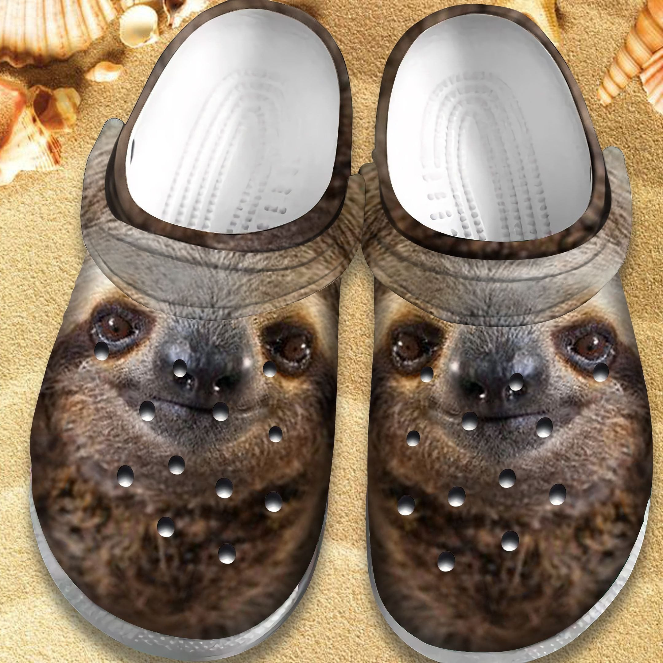 Footwearmerch Happy Sloth Shoes - Sloth 3D Clogs Gift For Women Men Kids