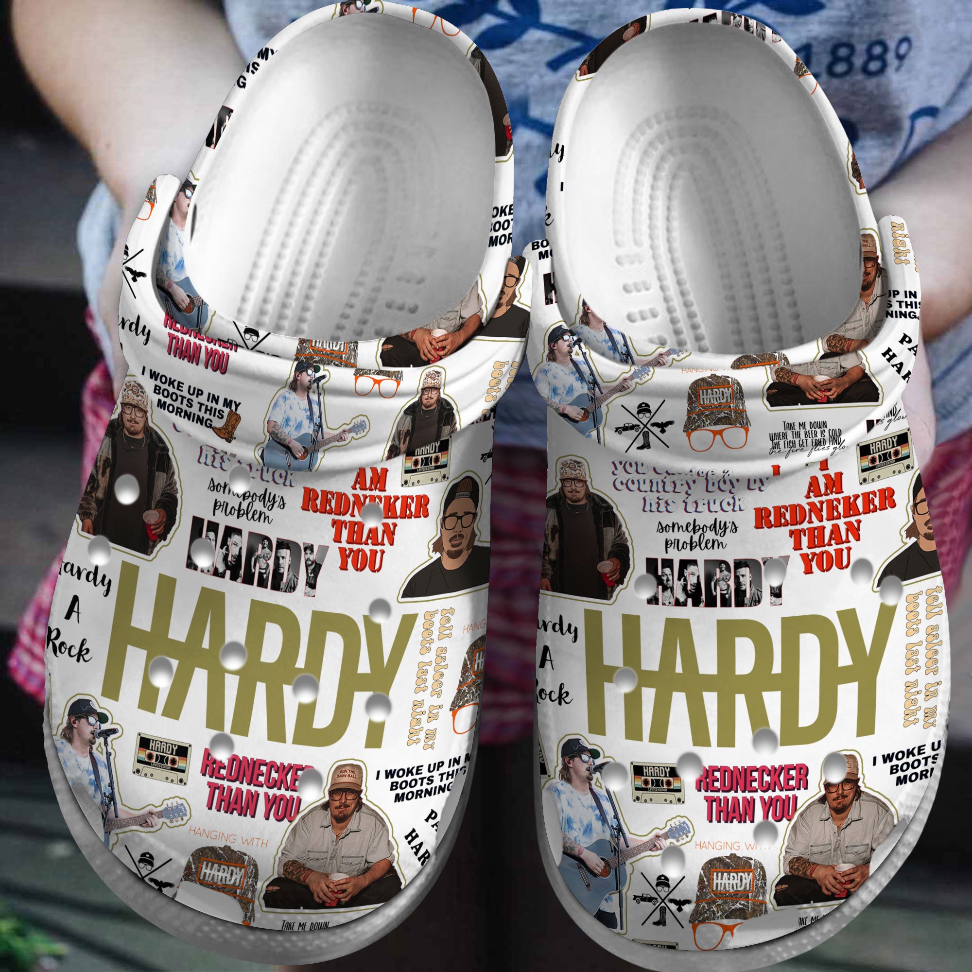 Footwearmerch HARDY Music Crocs Crocband Clogs Shoes Comfortable For Men Women and Kids