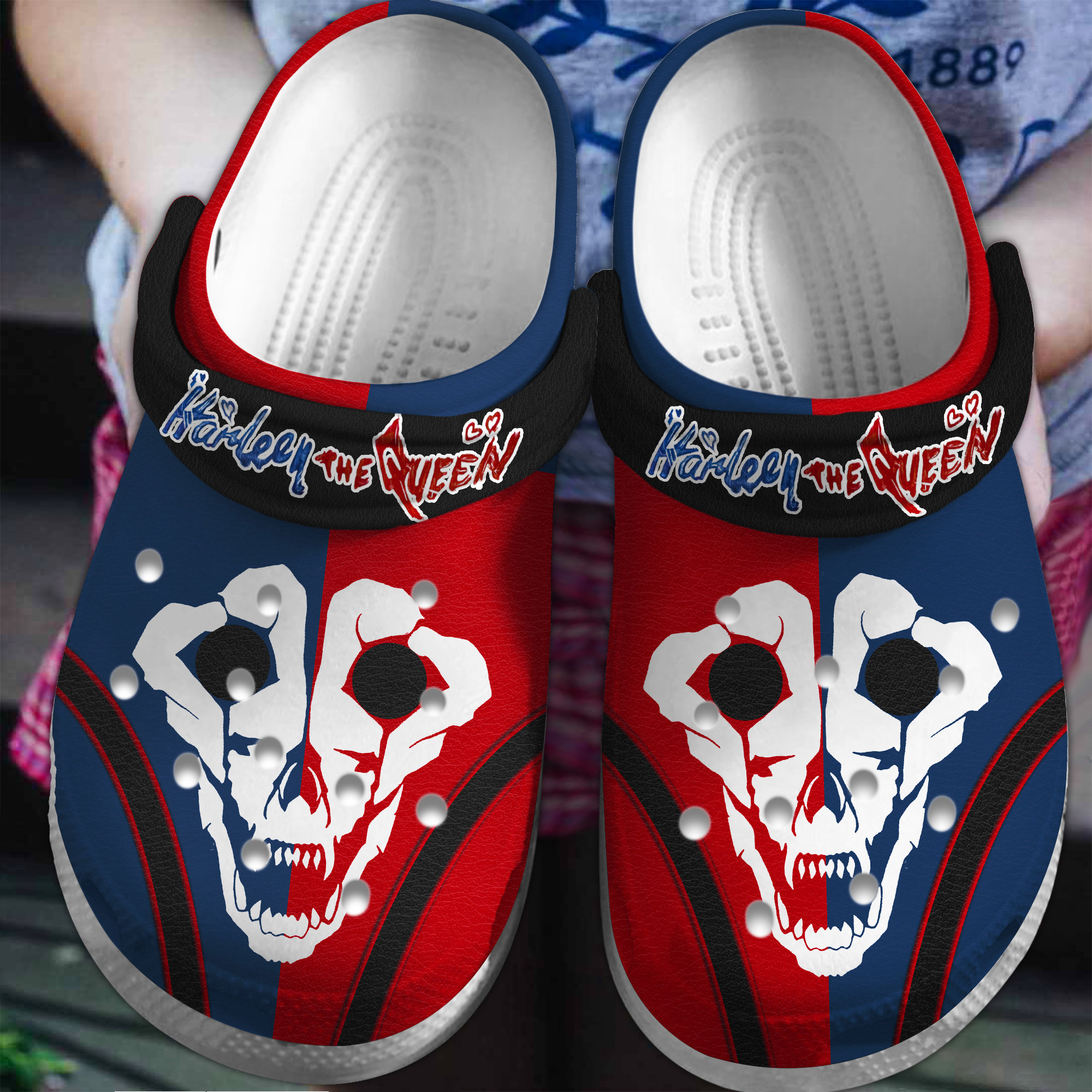 Footwearmerch Harley Quinn Movie Cartoon Crocs Crocband Clogs Shoes Comfortable For Men Women and Kids
