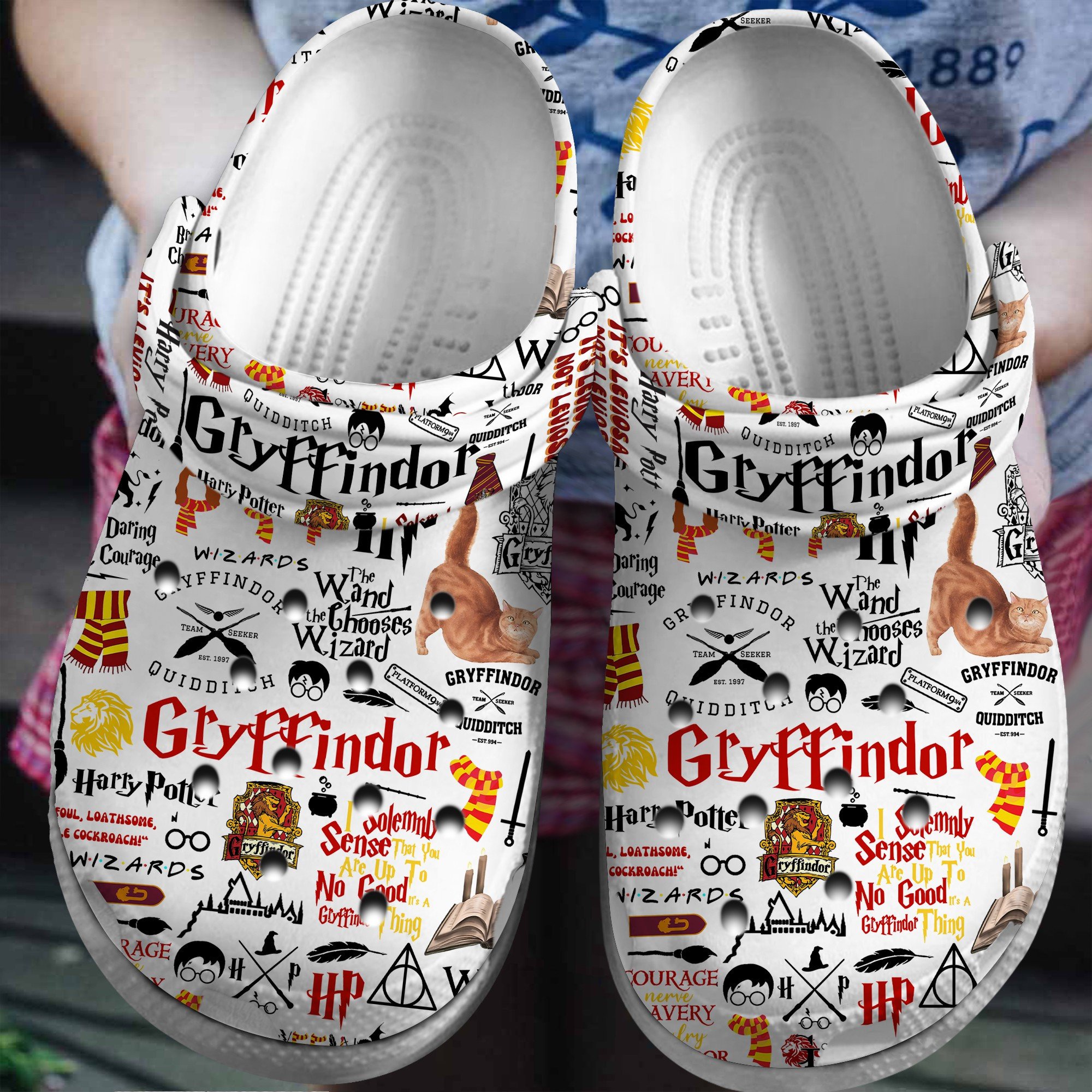 Footwearmerch Harry Potter Movie gryffindor Crocs Crocband Clogs Shoes Comfortable For Men Women and Kids