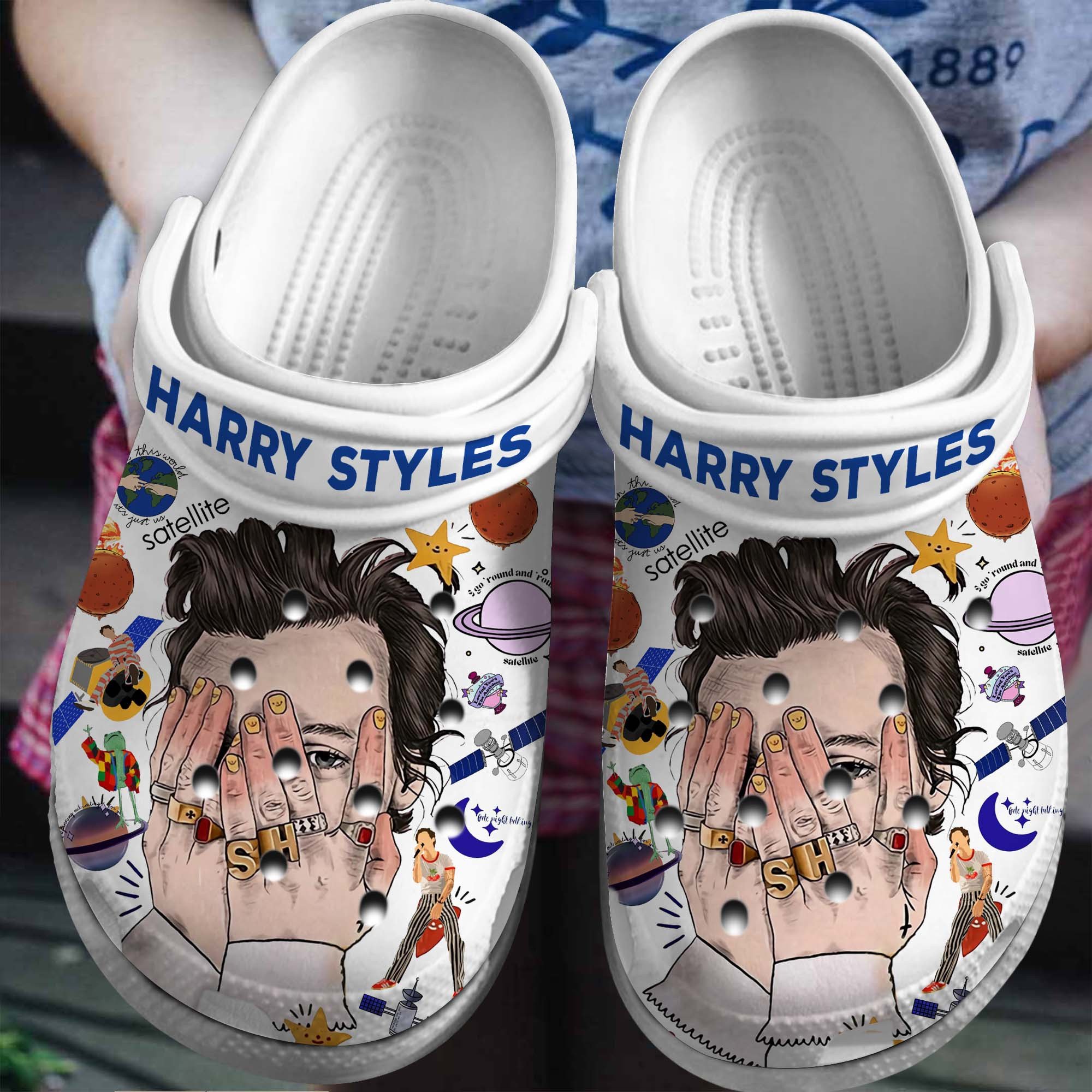 Footwearmerch Harry styles One Direction Band Music Crocs Crocband Clogs Shoes Comfortable For Men Women and Kids