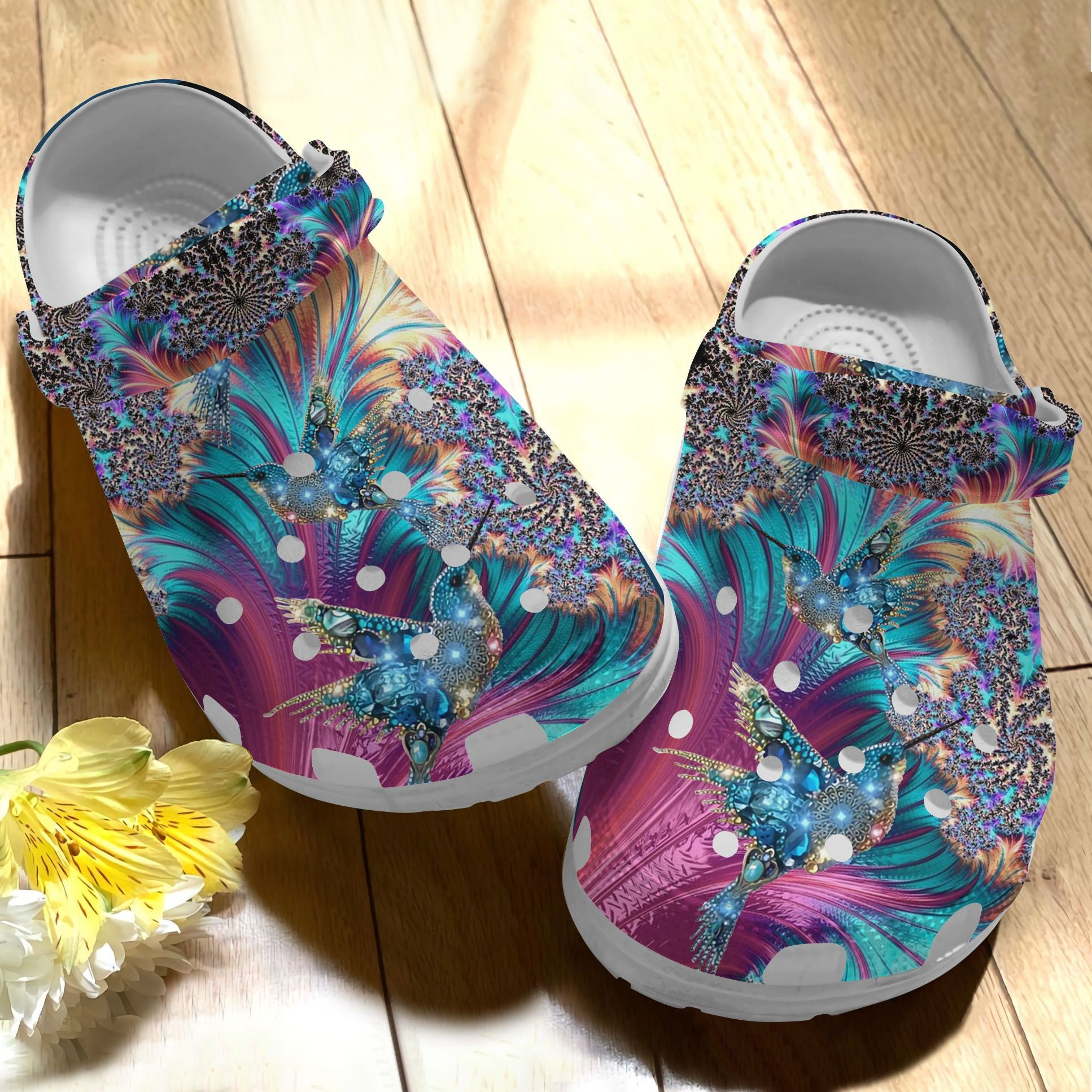 Footwearmerch Hippie Hummingbird Shoe Custom Shoes Birthday Gift For Women Girl