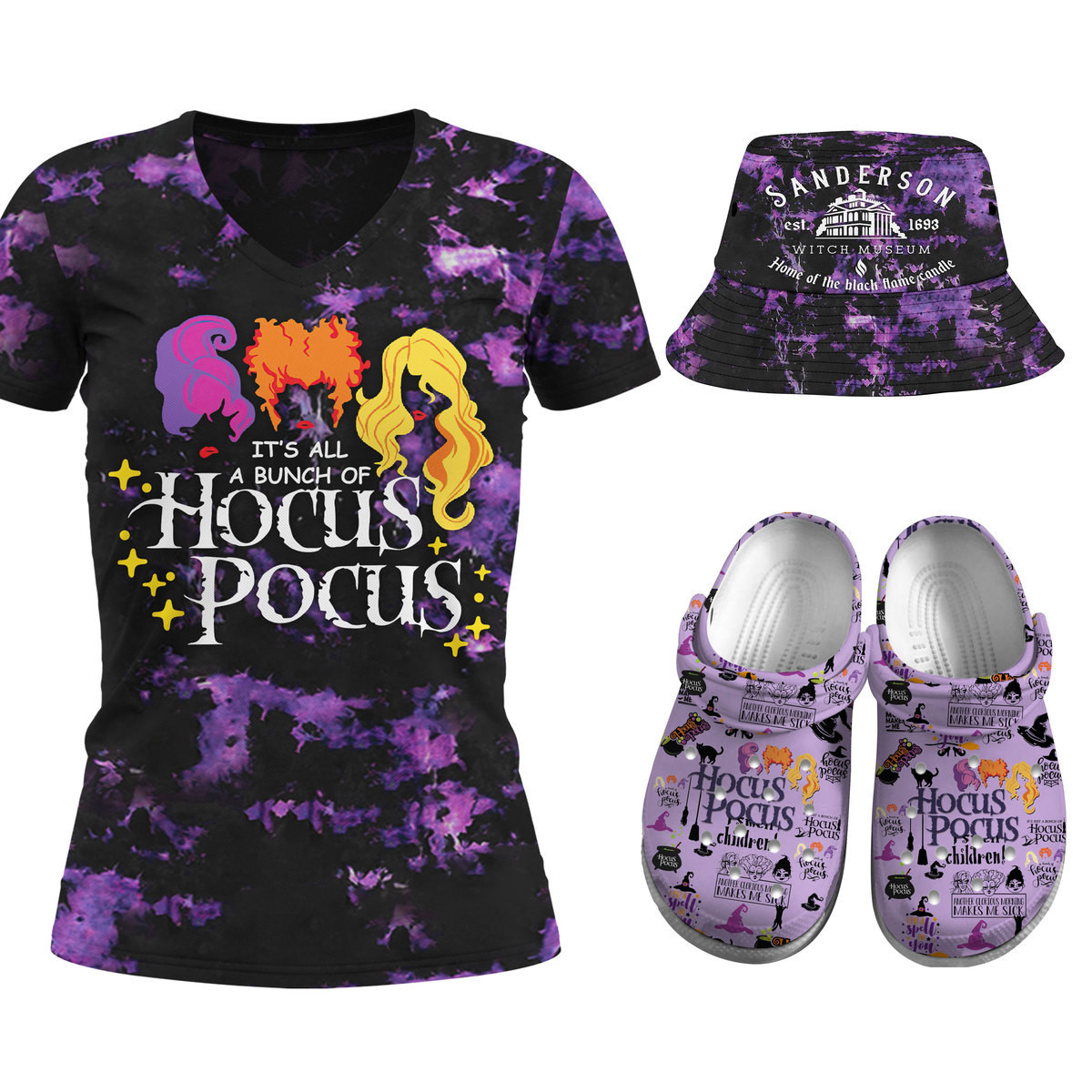 Footwearmerch Hocus Pocus Movie Crocs Crocband Clogs Shoes Comfortable For Men Women and Kids