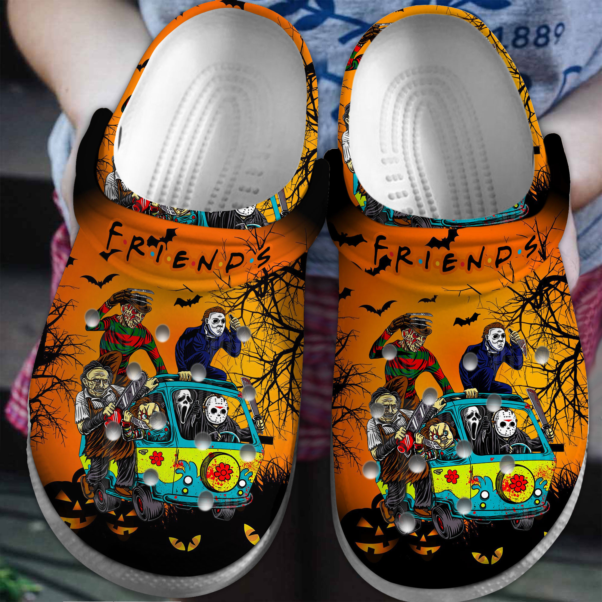 Footwearmerch Horror Movie Characters Crocs Crocband Clogs Shoes Comfortable For Men Women and Kids