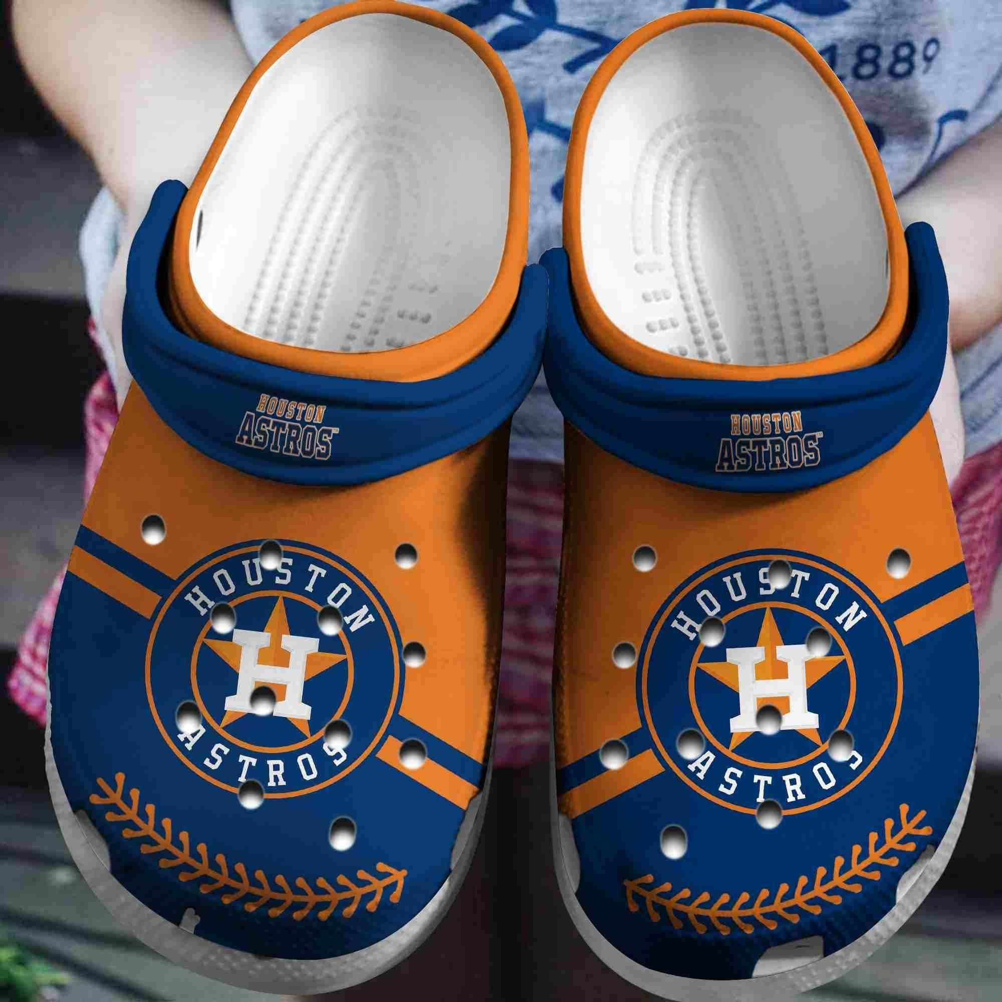 Footwearmerch Houston Astros Crocs Crocband Comfortable Clogs Shoes For Men Women
