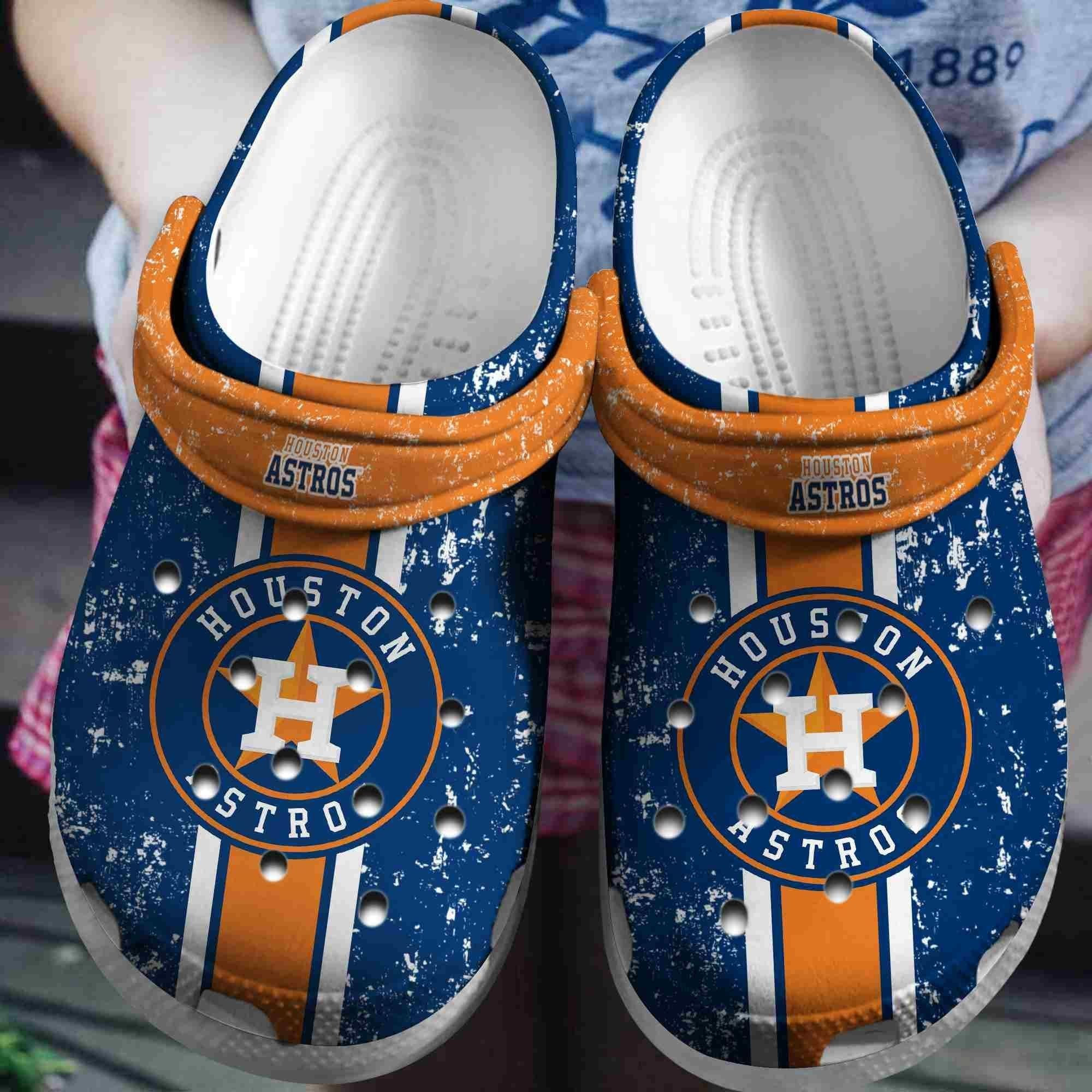 Footwearmerch Houston Astros Crocs Crocband Comfortable Shoes Clogs For Men Women