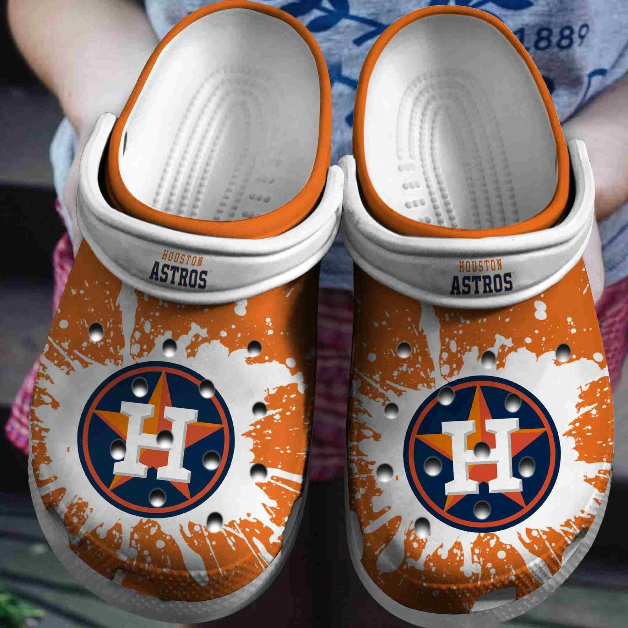 Footwearmerch Houston Astros Crocs Crocband Shoes Comfortable Clogs For Men Women